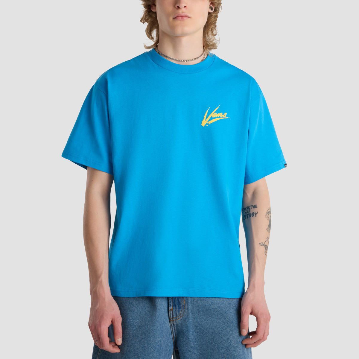 Vans Brush Script Loose T-Shirt Malibu Blue