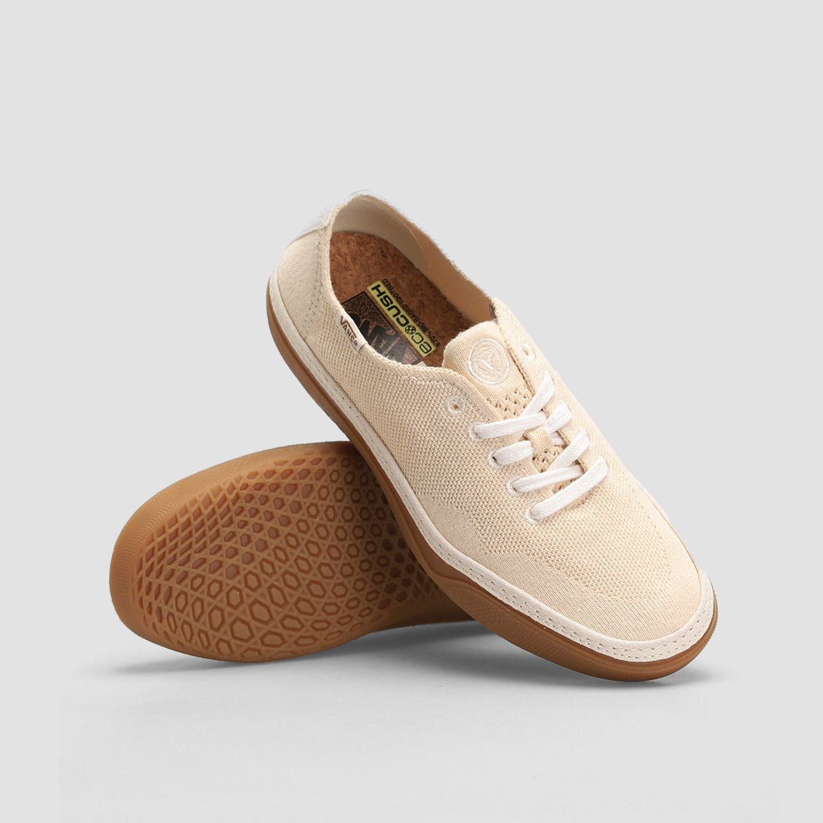 Vans Circle Vee Shoes - Natural/Gum
