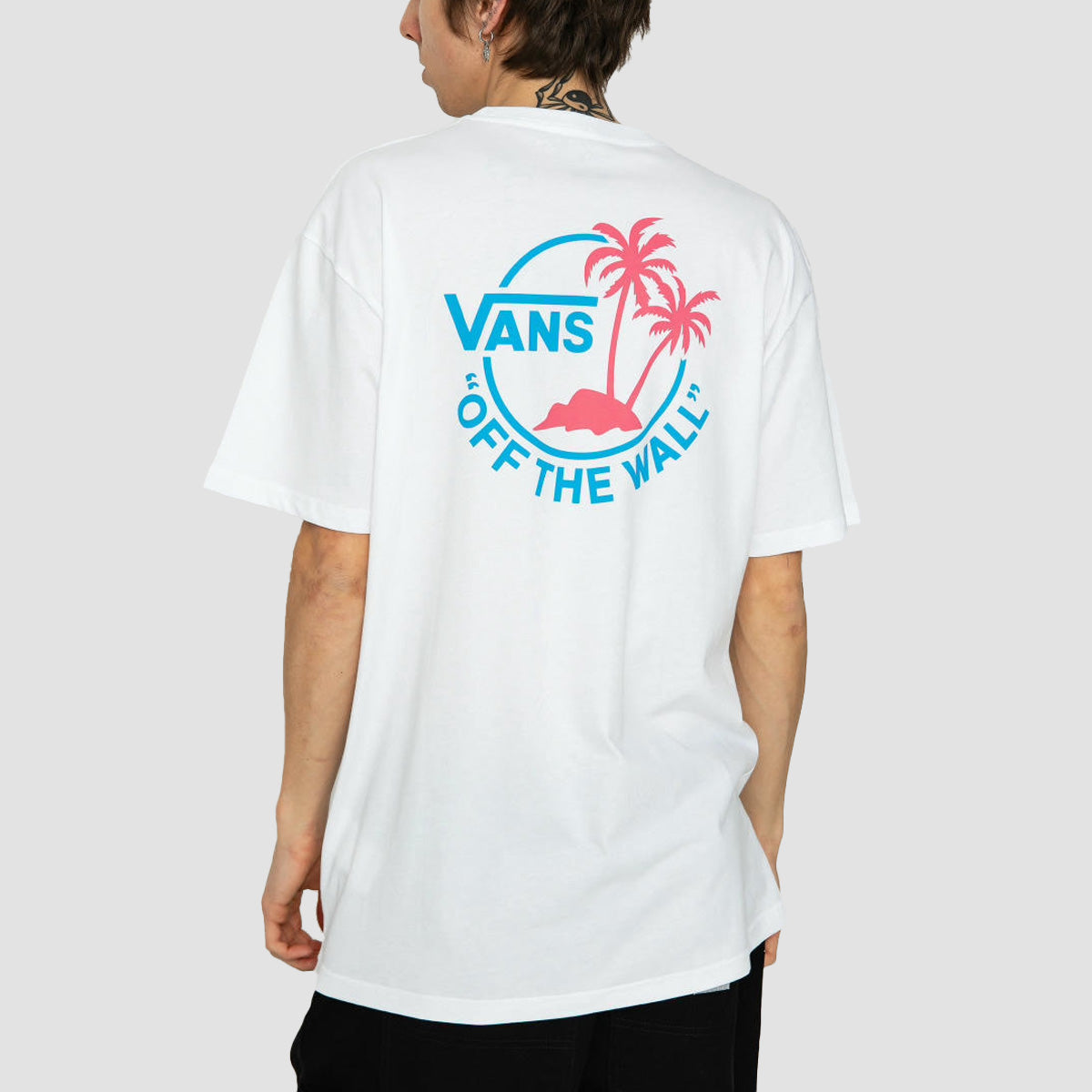 Vans Classic Mini Dual Palm T-Shirt White/Malibu Blue