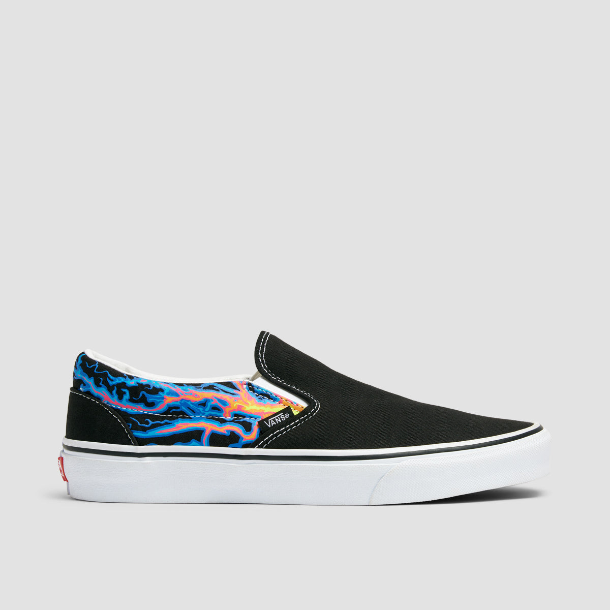 Vans Classic Slip-On Shoes - Electric Flame Black/True White