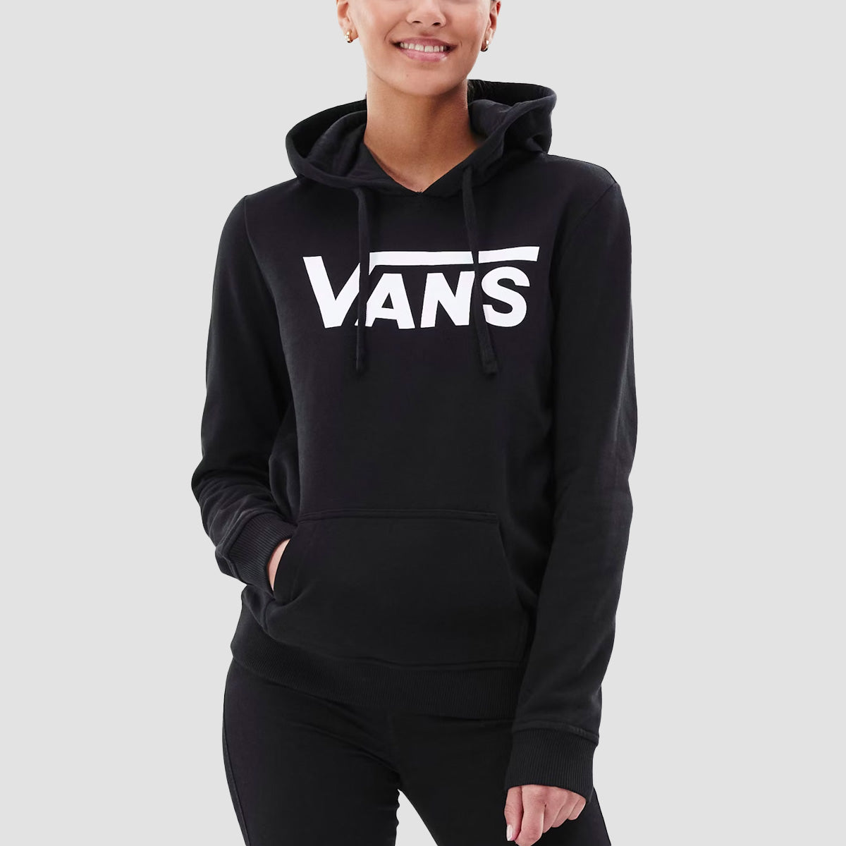 Vans black best sale hoodie womens