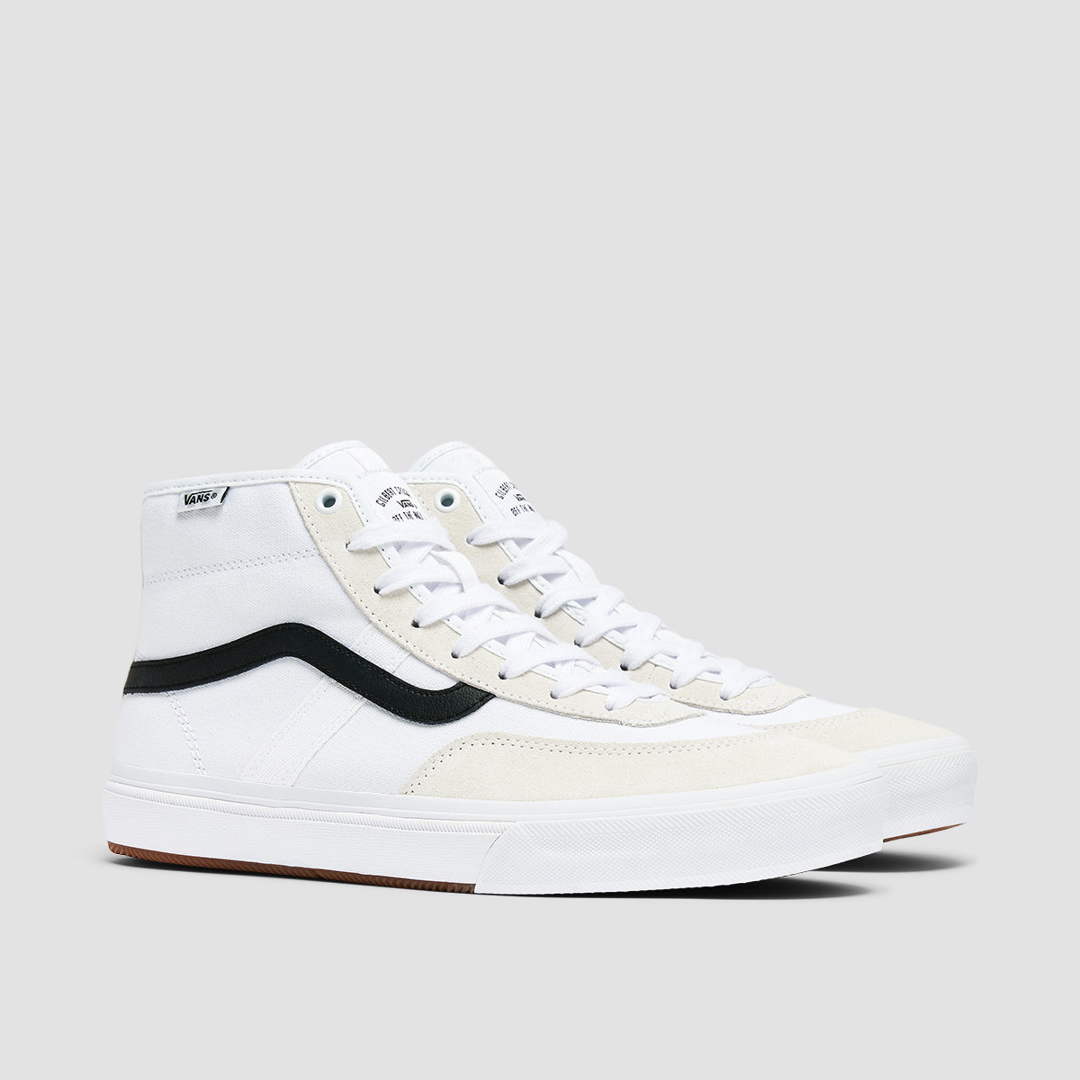 Vans Crockett High Top Shoes - White/Black/Gum