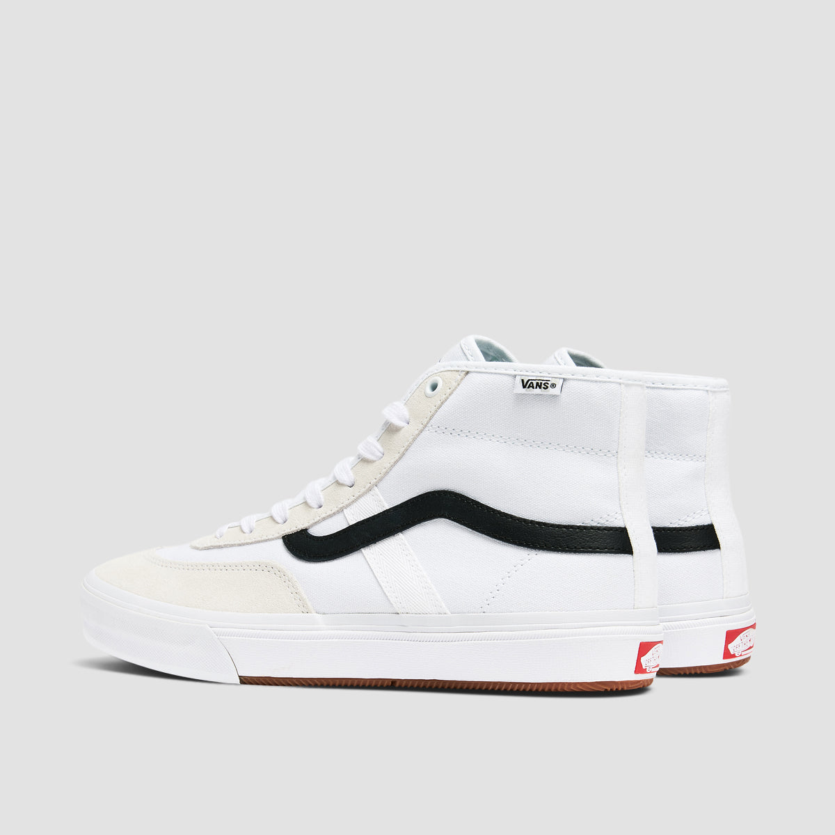 Vans Crockett High Top Shoes - White/Black/Gum