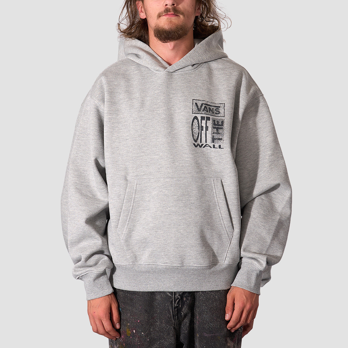 Vans Cut and Paste Pullover Hoodie Cement Heather