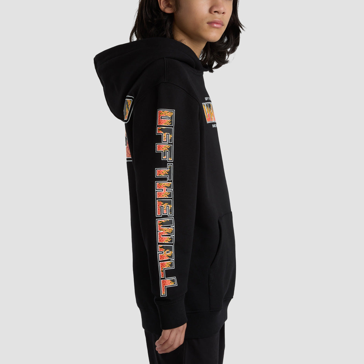 Vans Digi Flames Pullover Hoodie Black - Kids