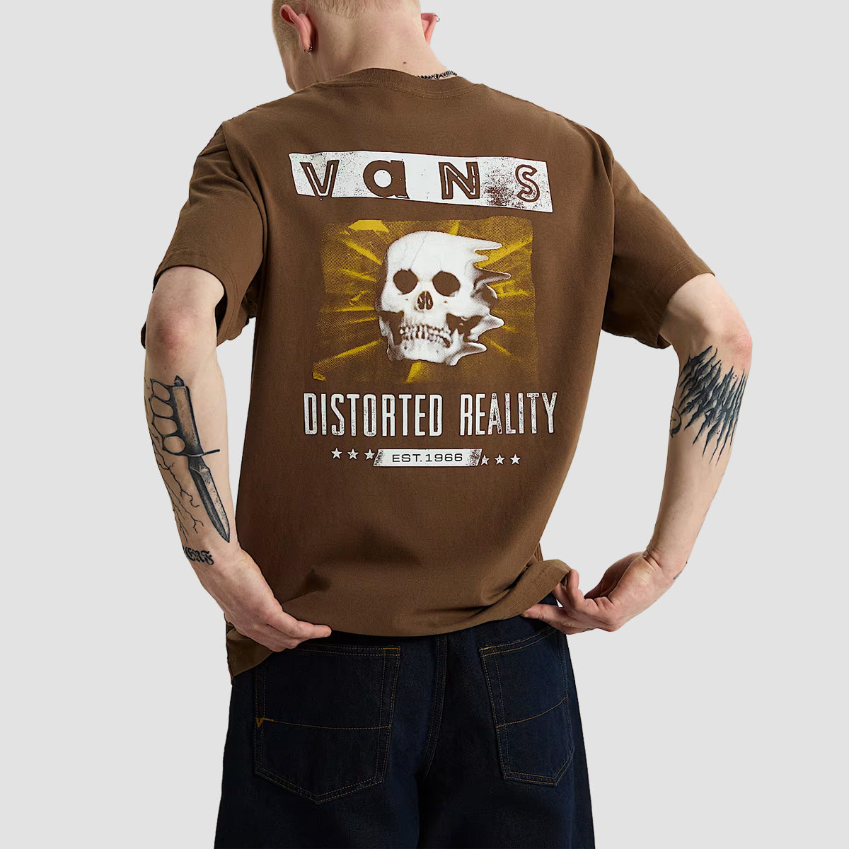Vans Distorted Reality T-Shirt Vintage Cocoa