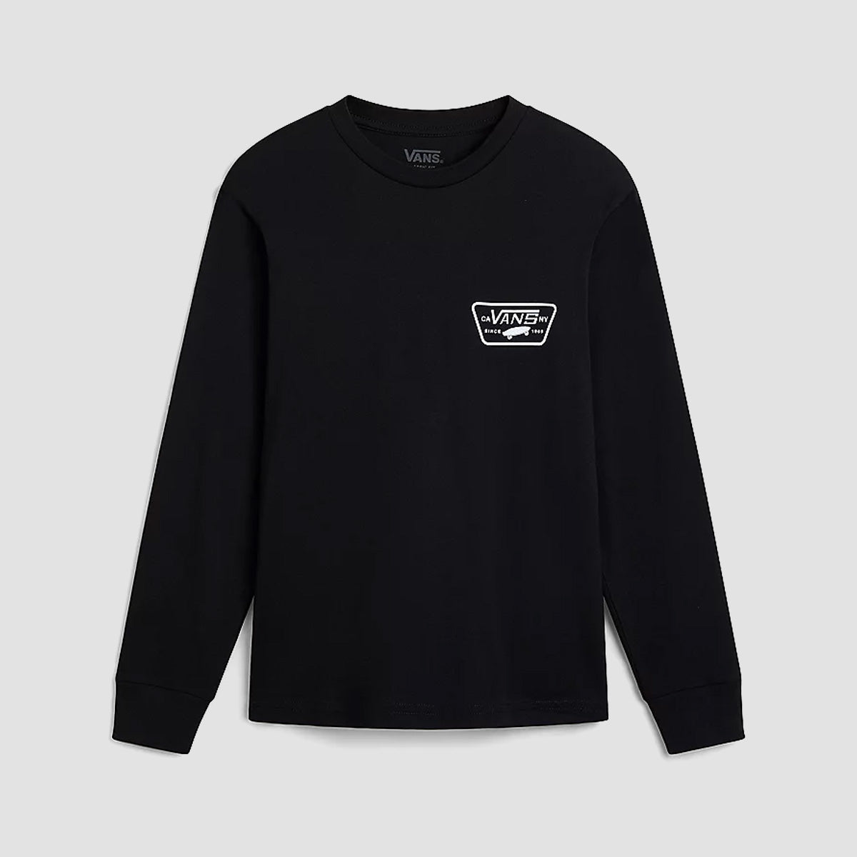 Vans Full Patch Back Longsleeve T-Shirt Black/White - Kids