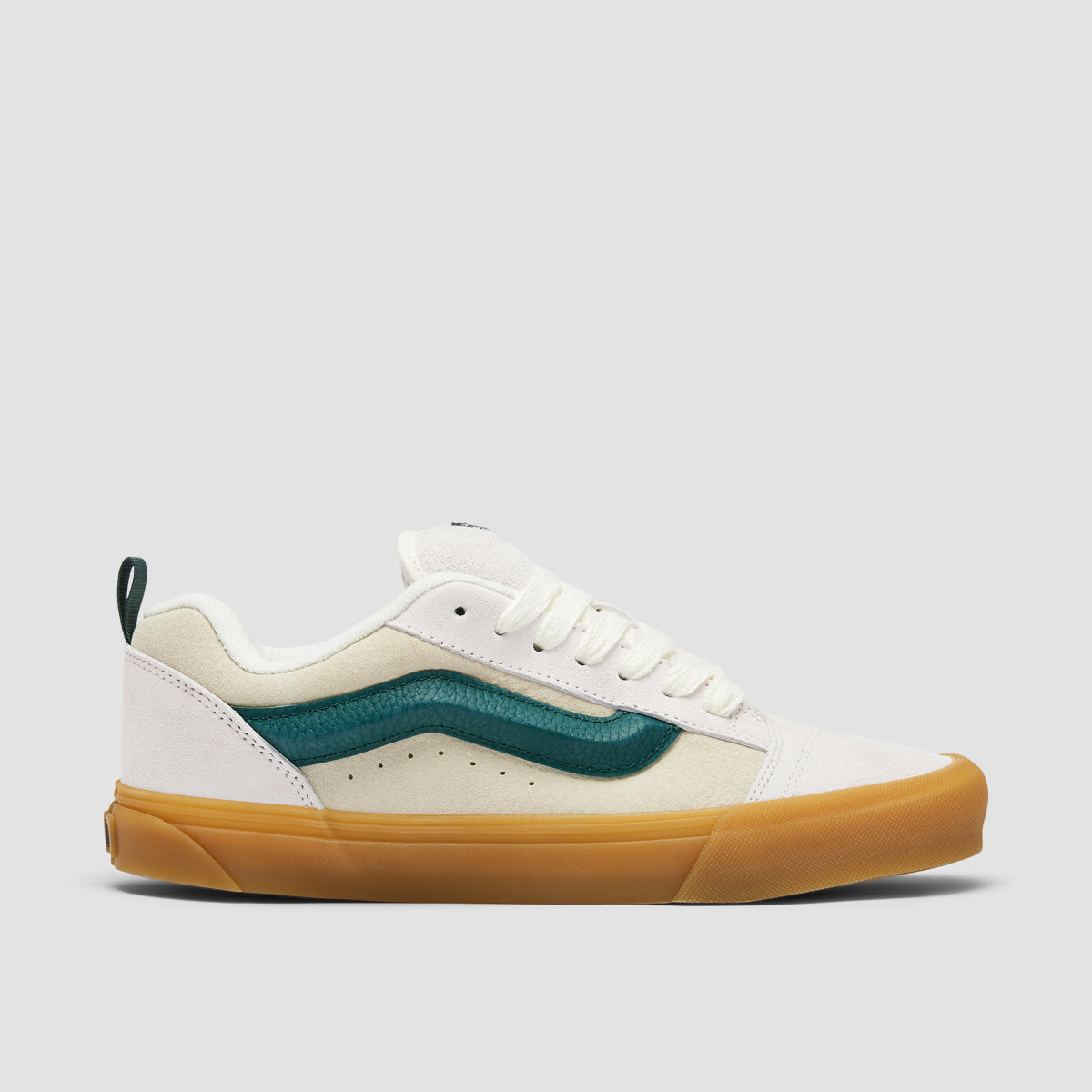 Vans Knu Skool Shoes - Green/Marshmallow/DB Lightgum