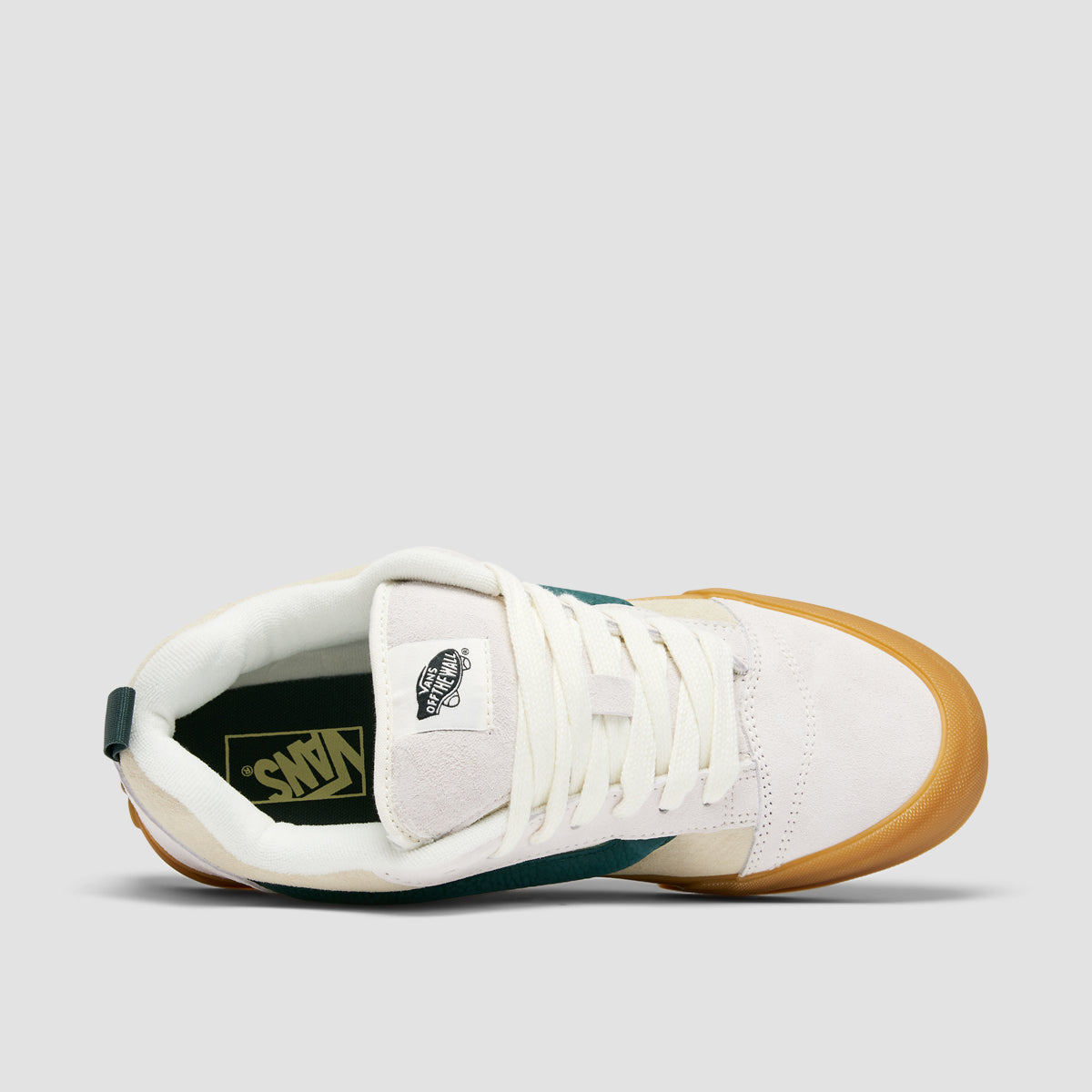 Vans Knu Skool Shoes - Green/Marshmallow/DB Lightgum