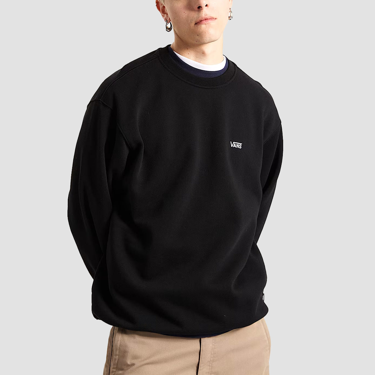Vans Left Chest II Loose Crew Sweatshirt Black