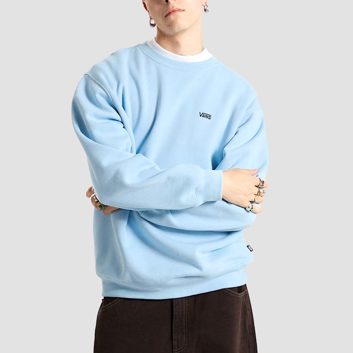 Vans Left Chest II Loose Crew Sweatshirt Cloud Blue