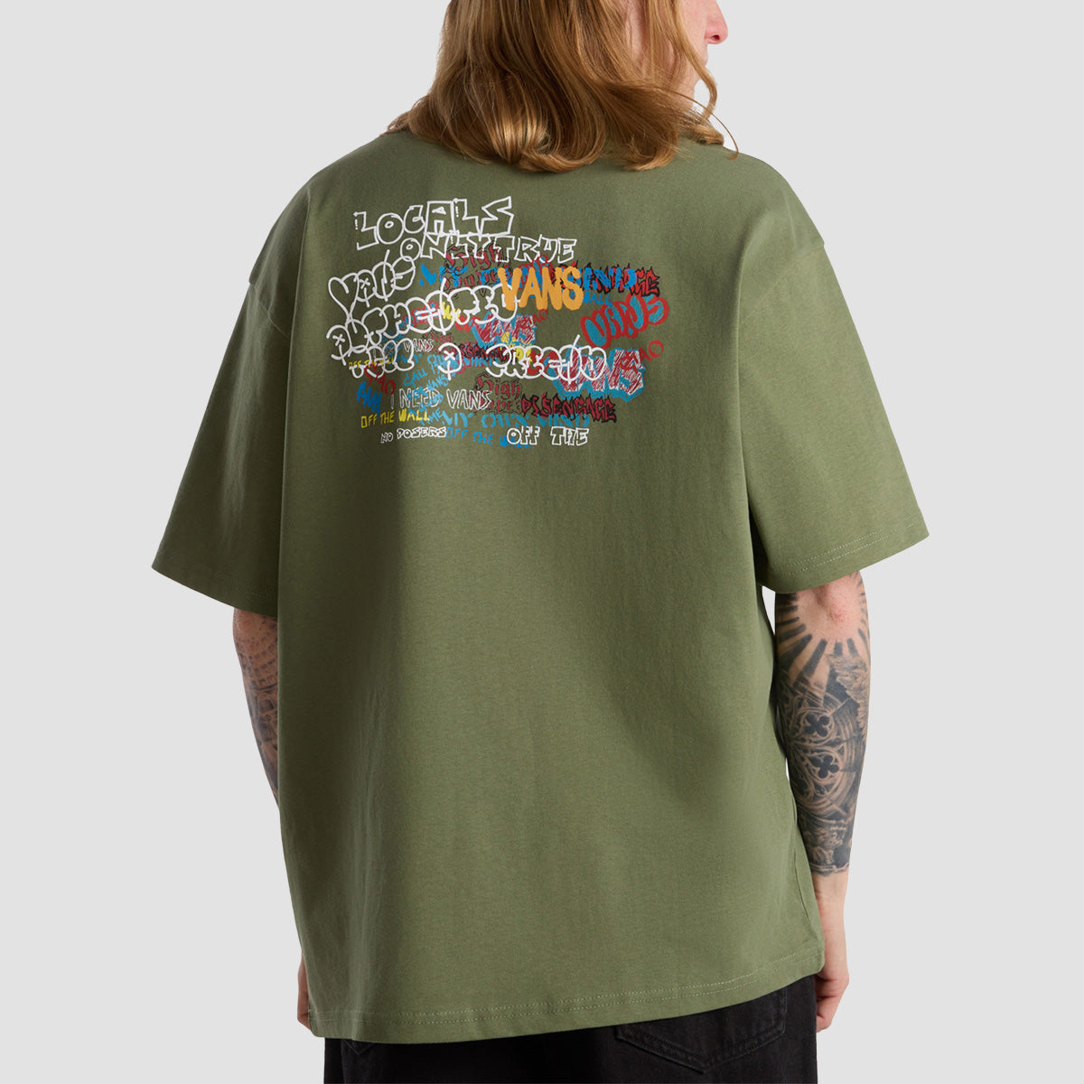 Vans Local Pub Spray Loose T-Shirt Olivine