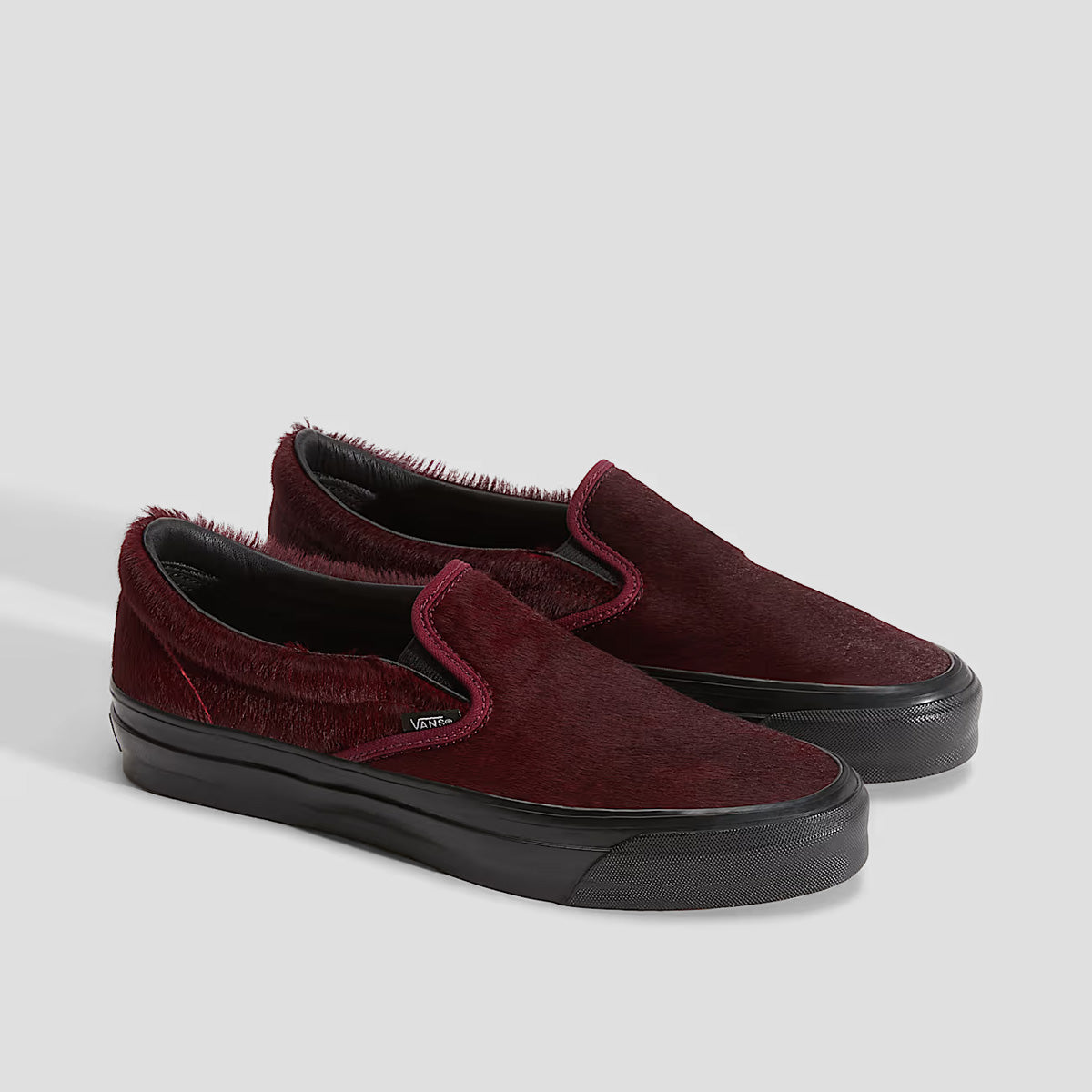 Vans LX Classic Slip-On Shoes - Pony Hair Burgundy
