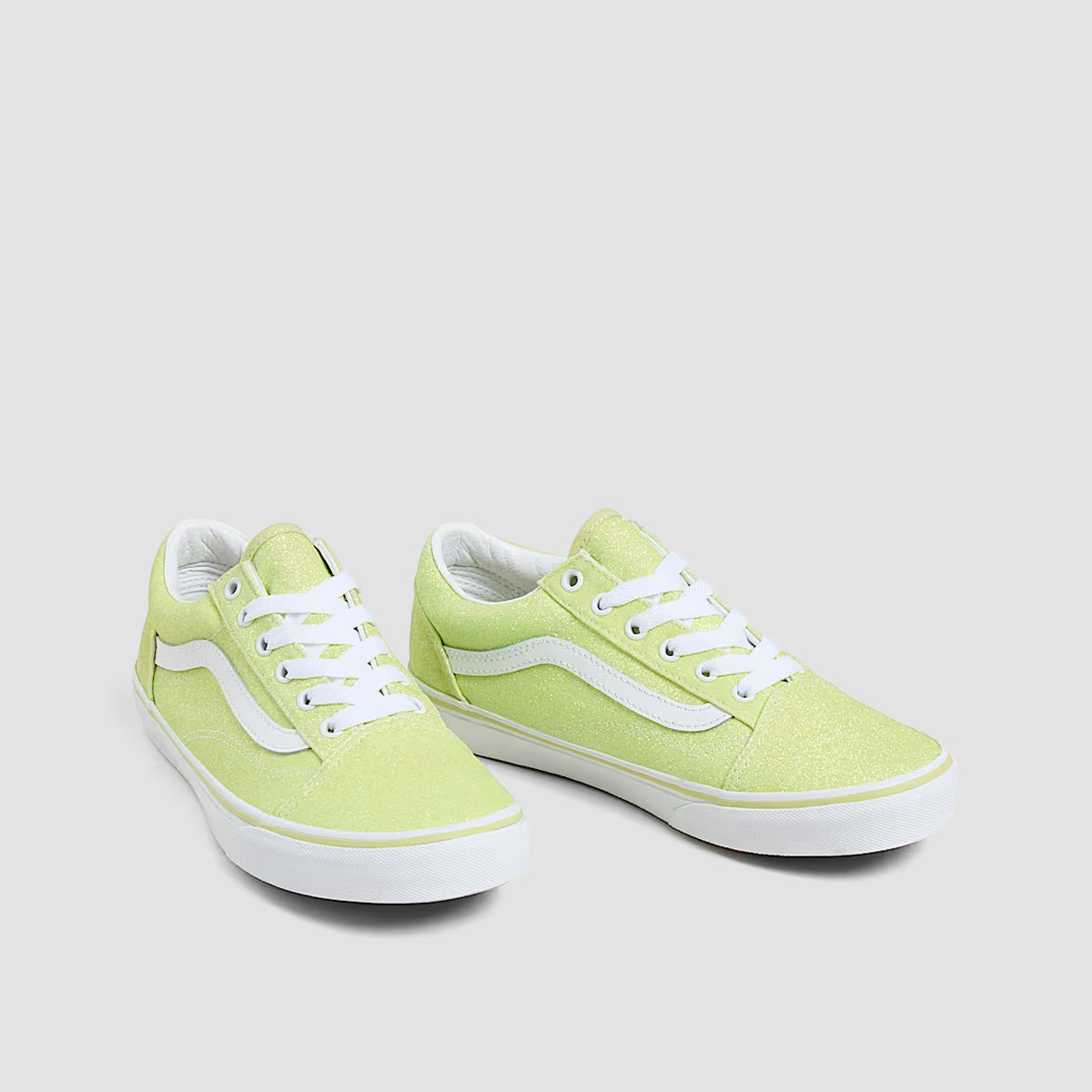 Vans Old Skool Shoes - Glitter Lime Sherb - Kids