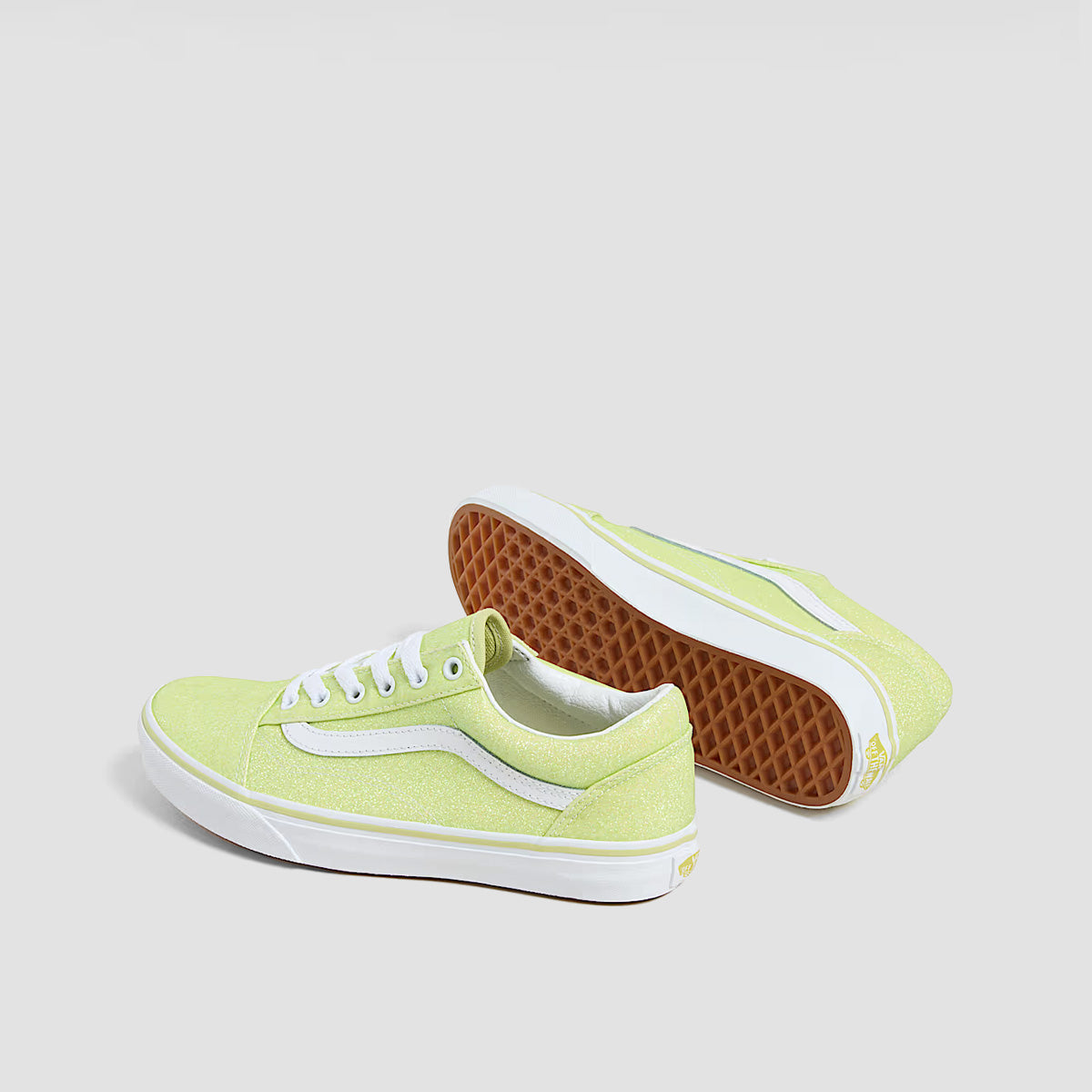 Vans Old Skool Shoes - Glitter Lime Sherb - Kids