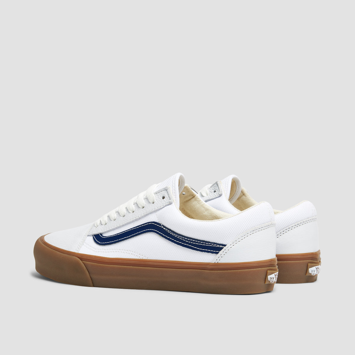 Navy white old skool vans best sale