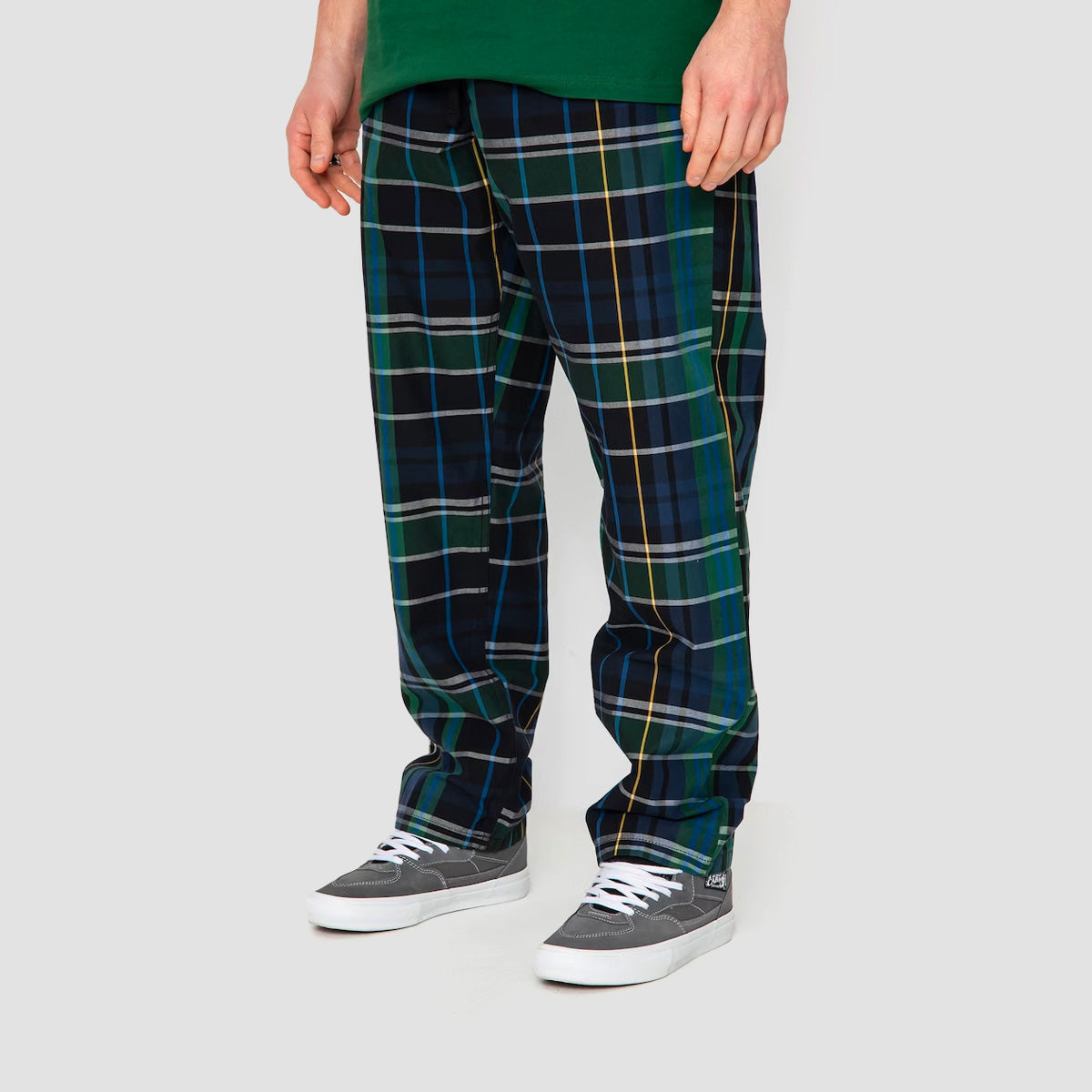 Vans Range Loose Tapered Plaid Pants Black/Eden