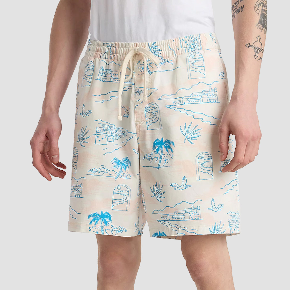 Vans Range Relaxed Elastic 18" Shorts Marshmallow/Malibu Blue