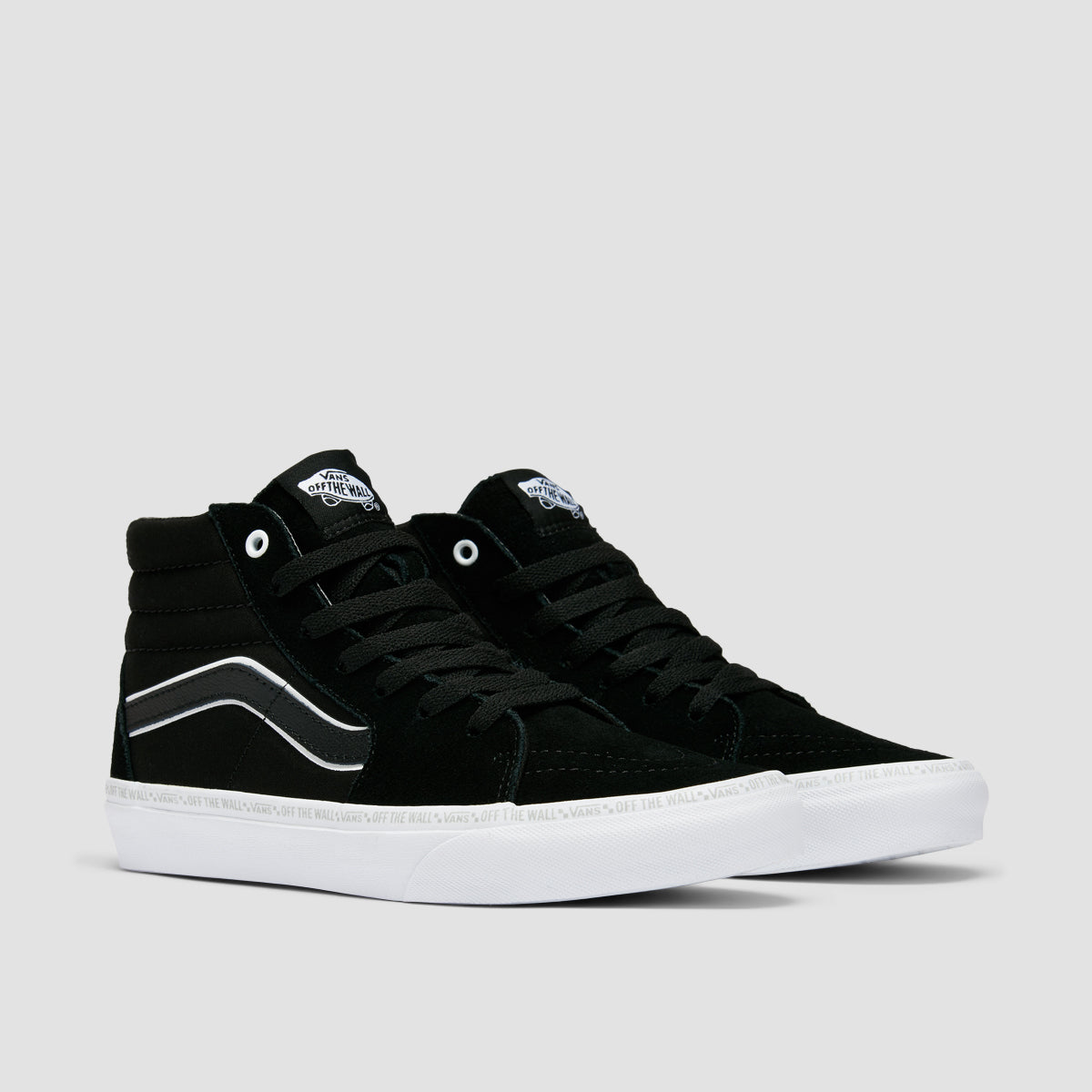 Vans Sk8-Hi High Top Shoes - Black/Lunar Rock - Kids