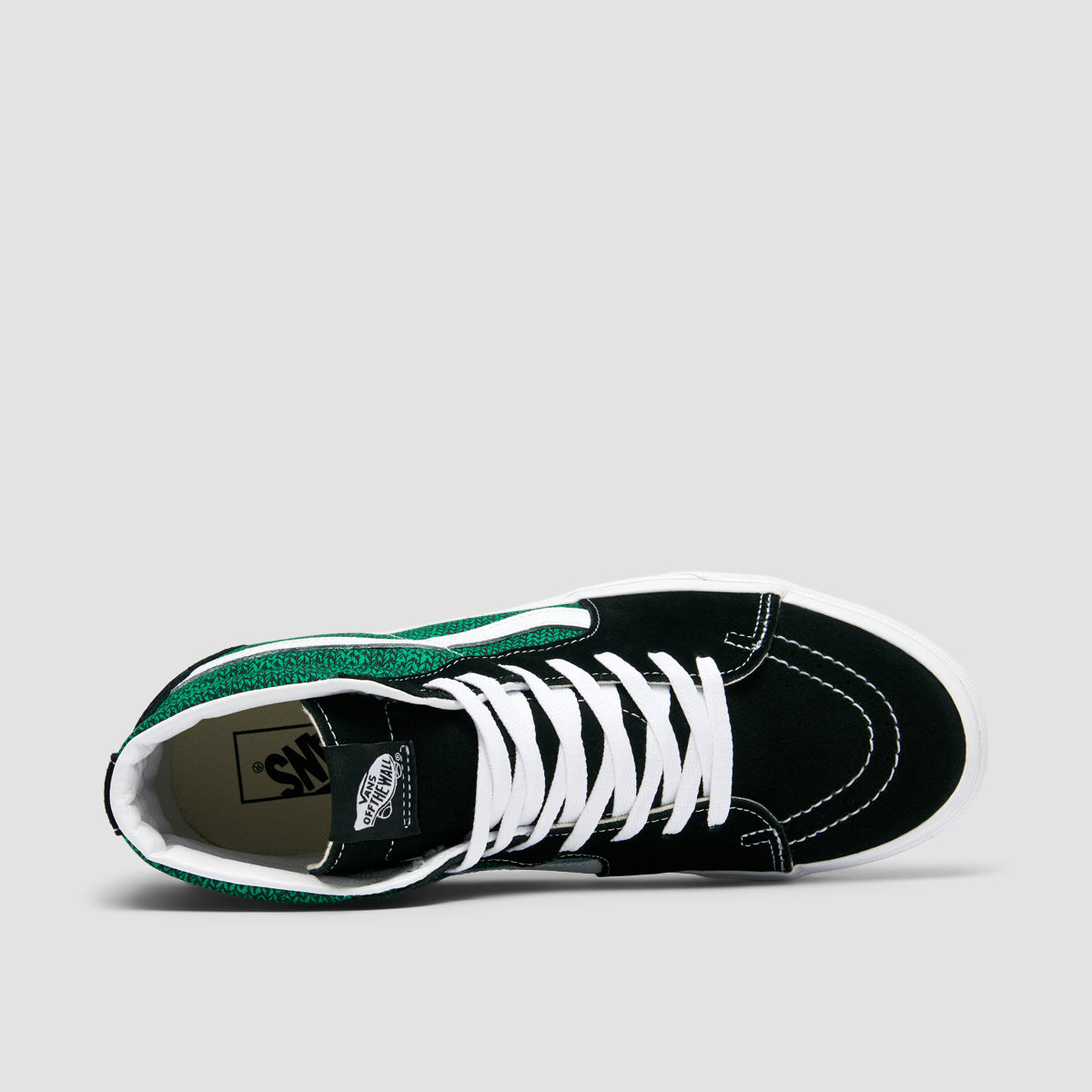 Vans SK8-Hi High Top Shoes - Sweater Weather Black/Green