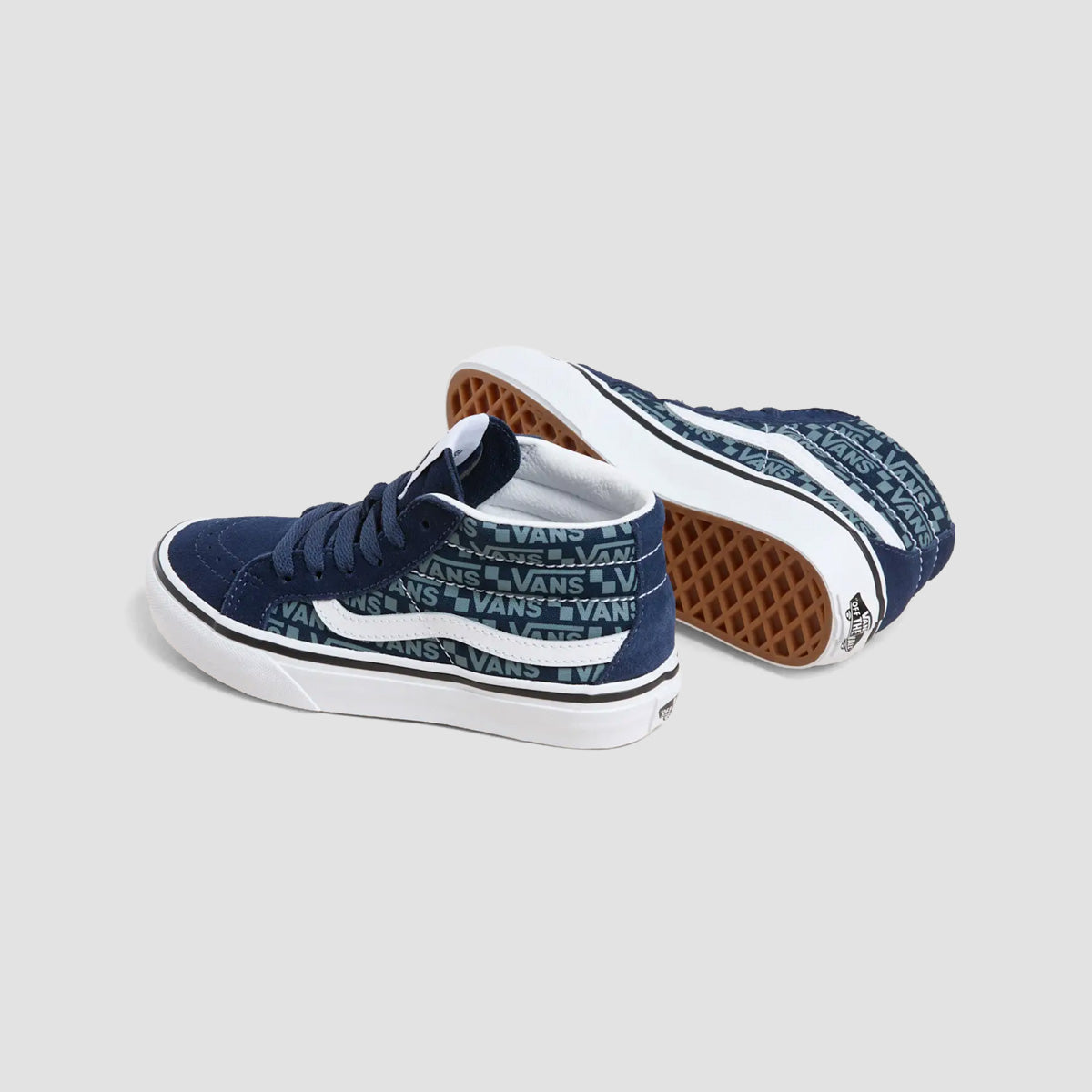 Vans Sk8-Mid Reissue Shoes - Vans Logo Blue - Kids
