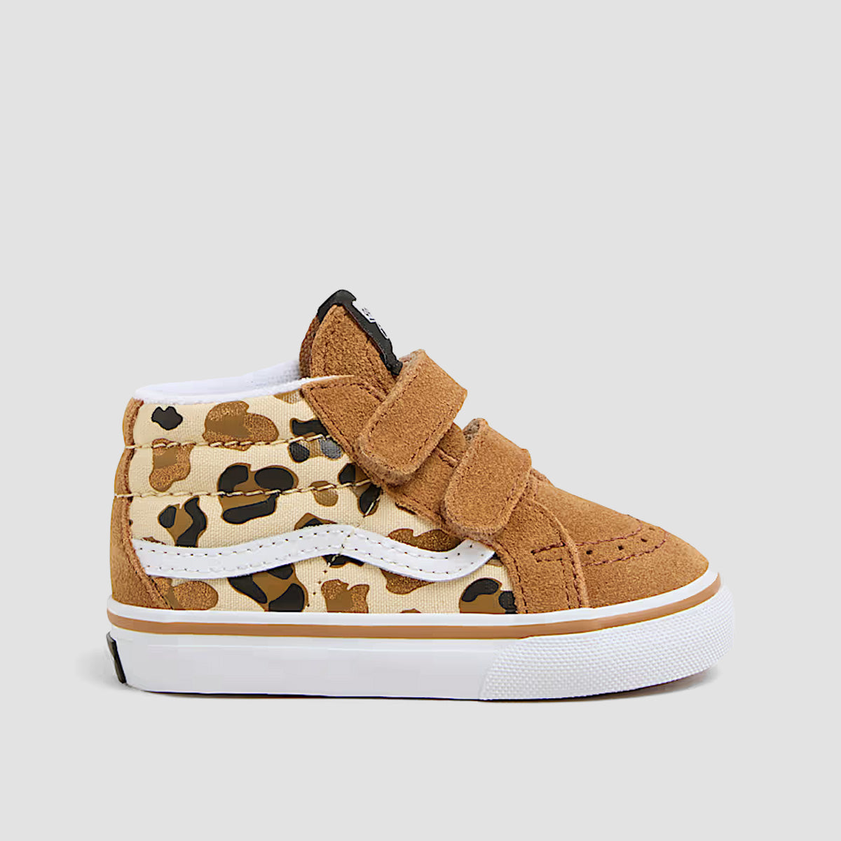Vans SK8-Mid Reissue V Toddler Shoes - Leopard Glitter Brown/True White - Kids