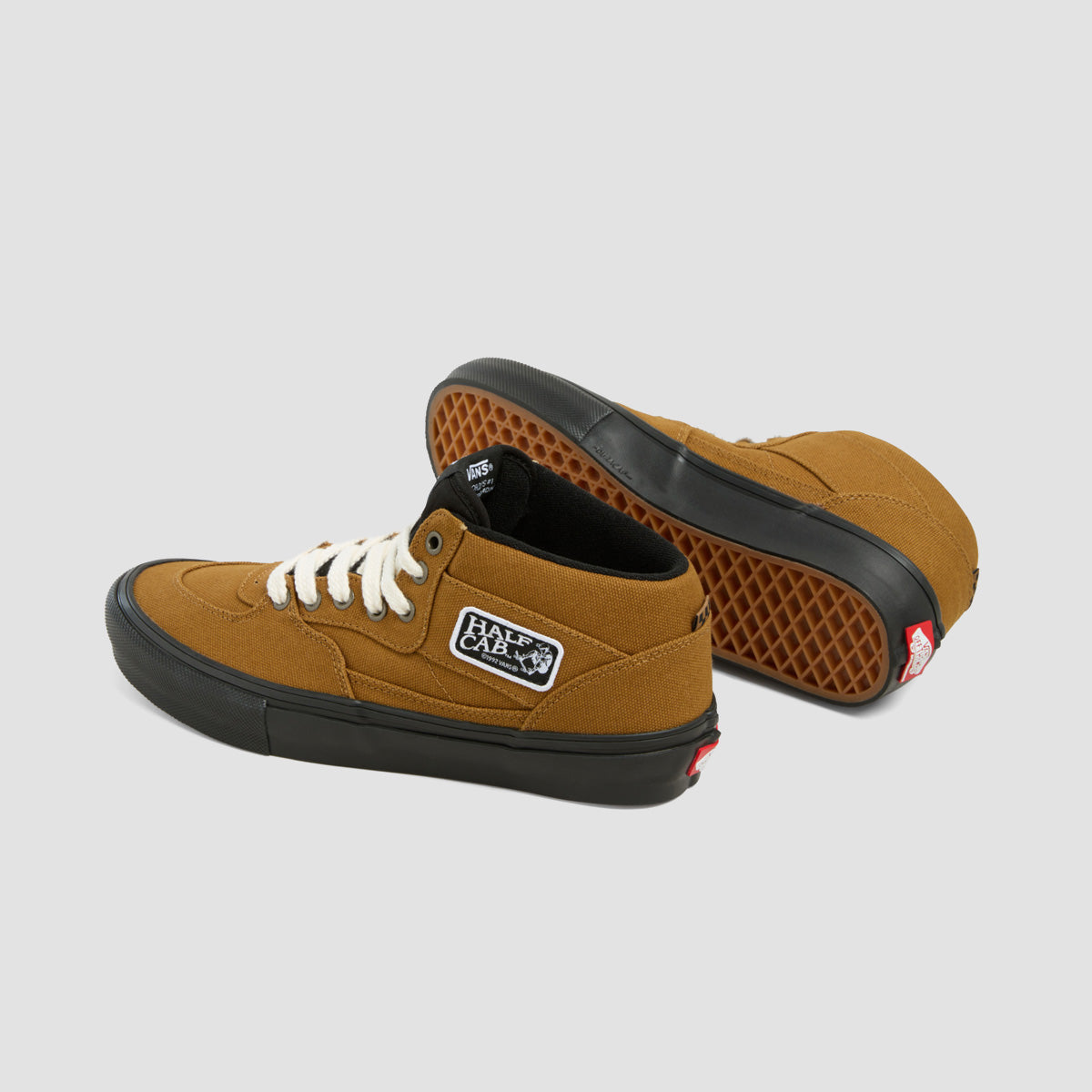 Vans Skate Half Cab Mid Top Shoes - Duck Canvas Golden Brown/Black