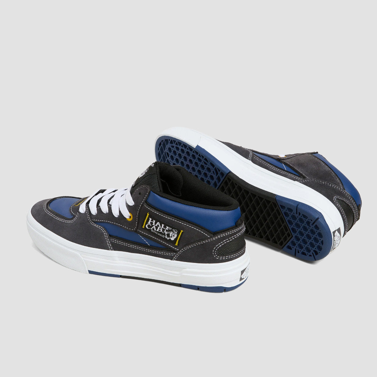 Vans Skate Half Cab WaffleCup Mid Top Shoes - Navy/Grey