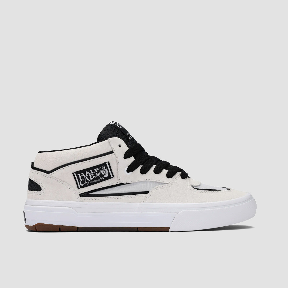 Vans Skate Half Cab WaffleCup Mid Top Shoes - White/Black