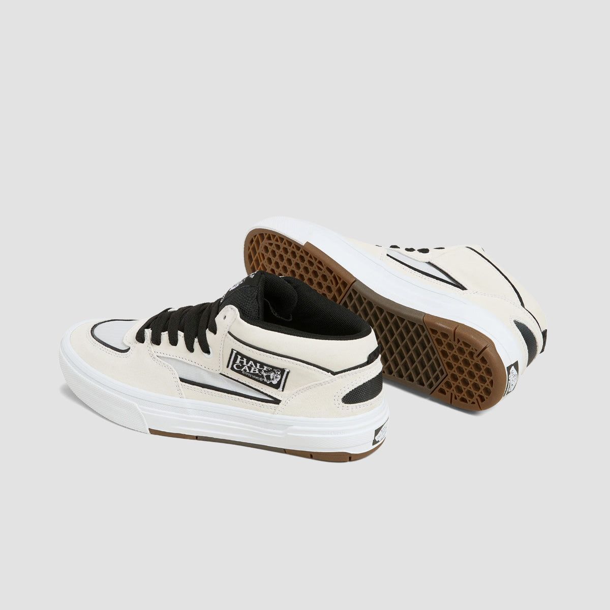 Vans Skate Half Cab WaffleCup Mid Top Shoes - White/Black
