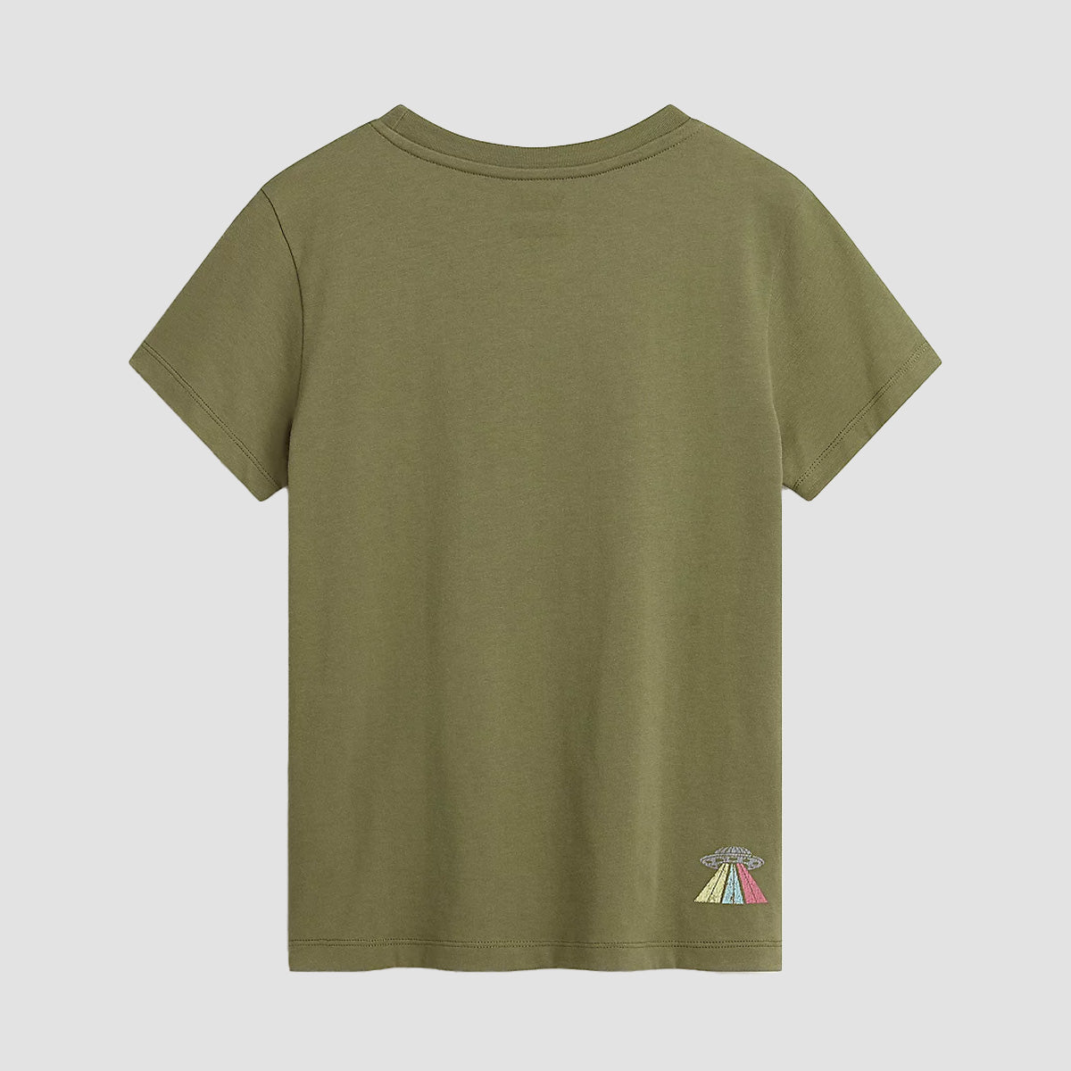 Vans Skull Saucer Crew T-Shirt Olivine - Womens