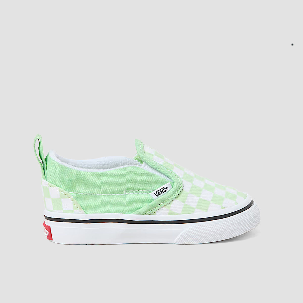 Vans Slip-On V Toddler Shoes - Checkerboard Pistachio Green - Kids