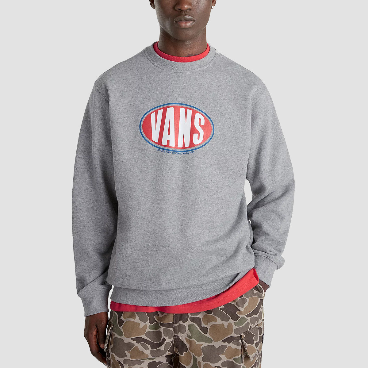 Vans Spray On Loose Crew Sweatshirt Cement Heather