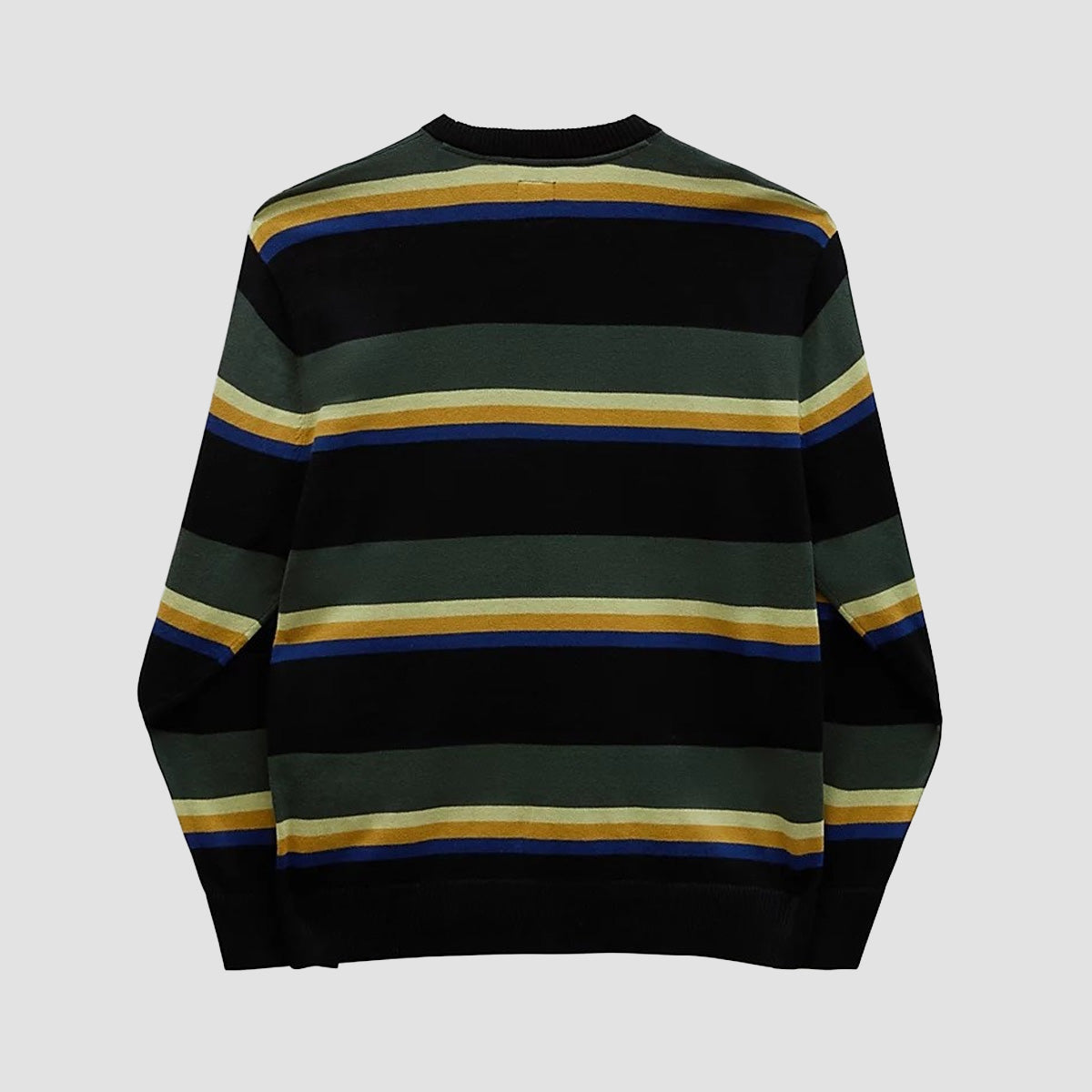 Vans Tacuba Stripe Crew Sweatshirt Black/Deep Forest