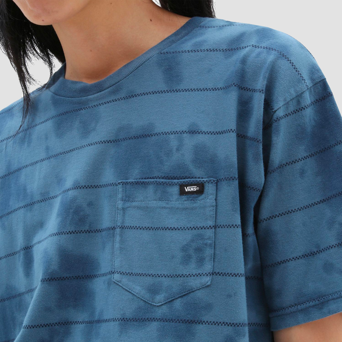 Vans Tiedye Checkerstripe II Pocket T-Shirt Vans Teal