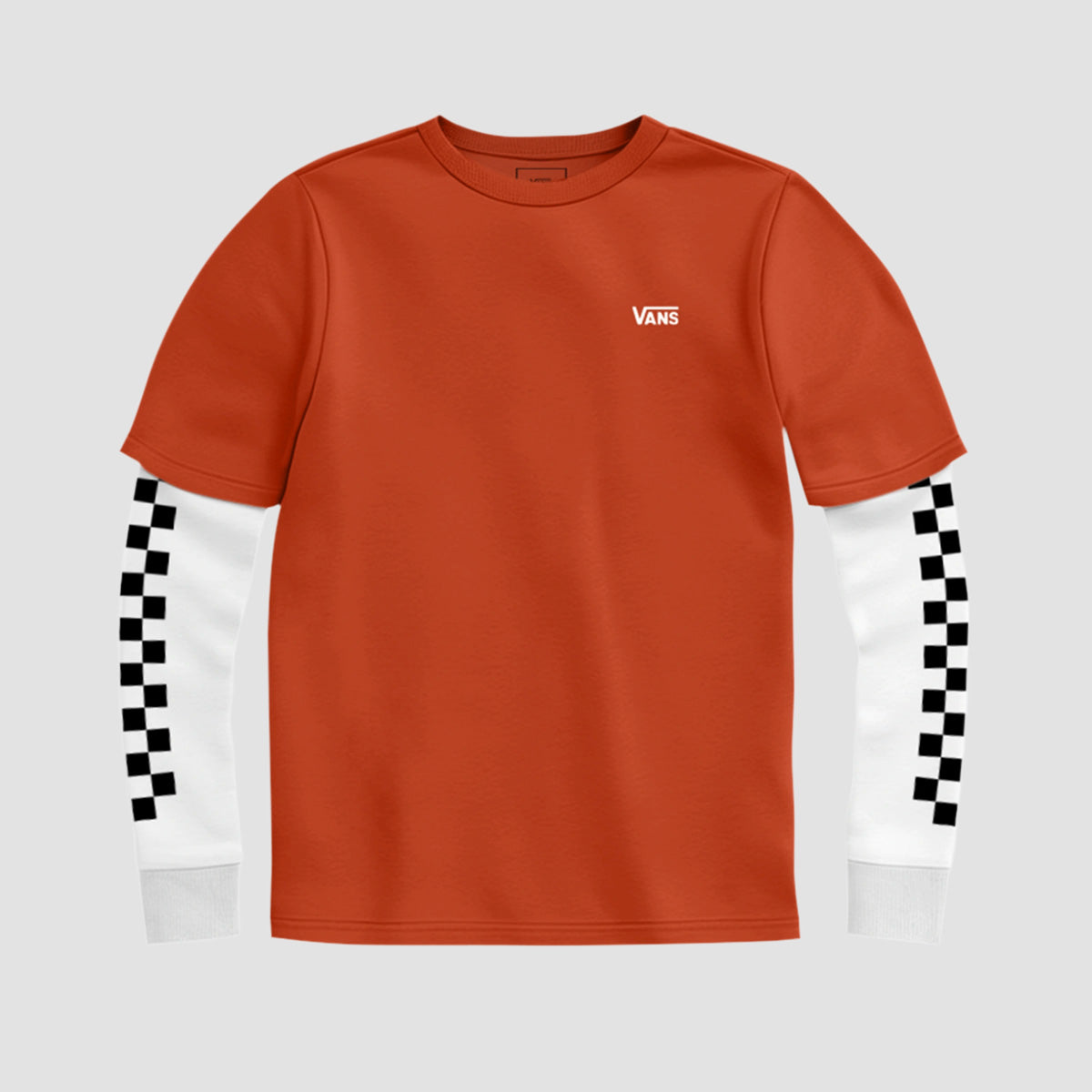 Vans Twofer Check Longsleeve T-Shirt Flame - Kids