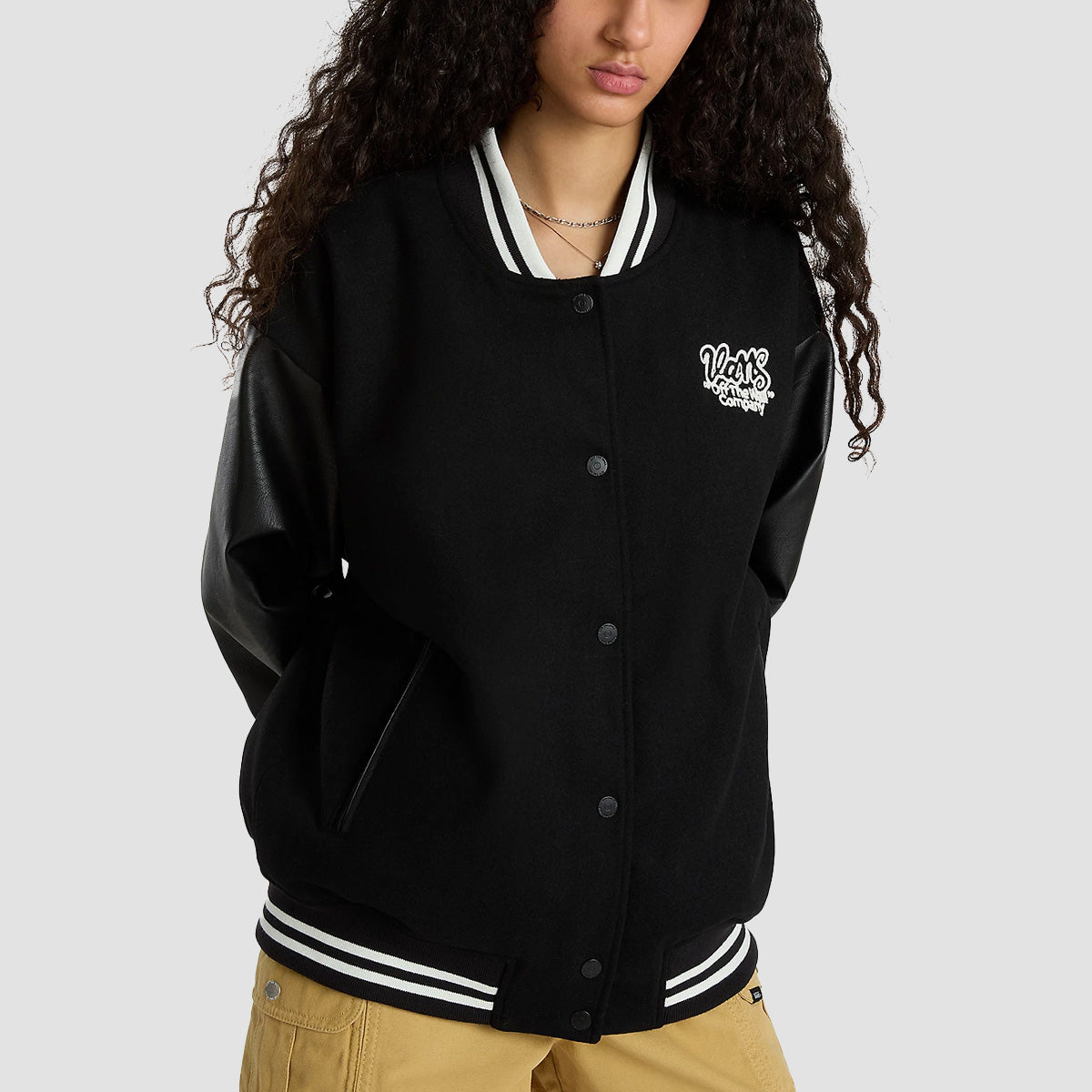 Vans Varsity Club Bomber Jacket Black - Womens