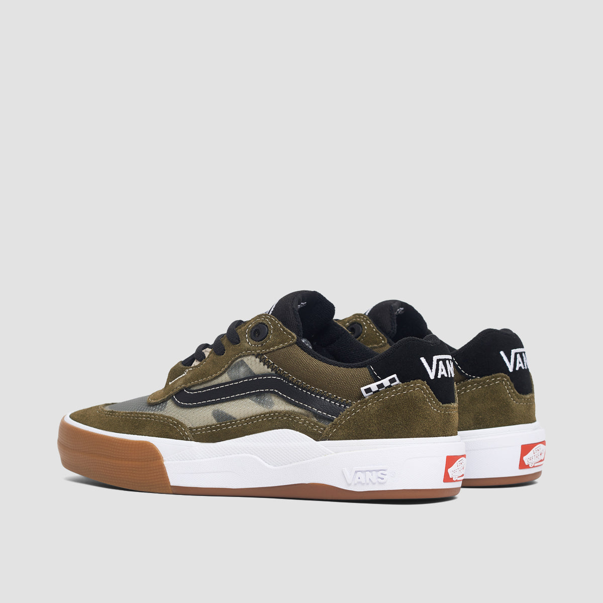 Vans skate shoes kids on sale olive