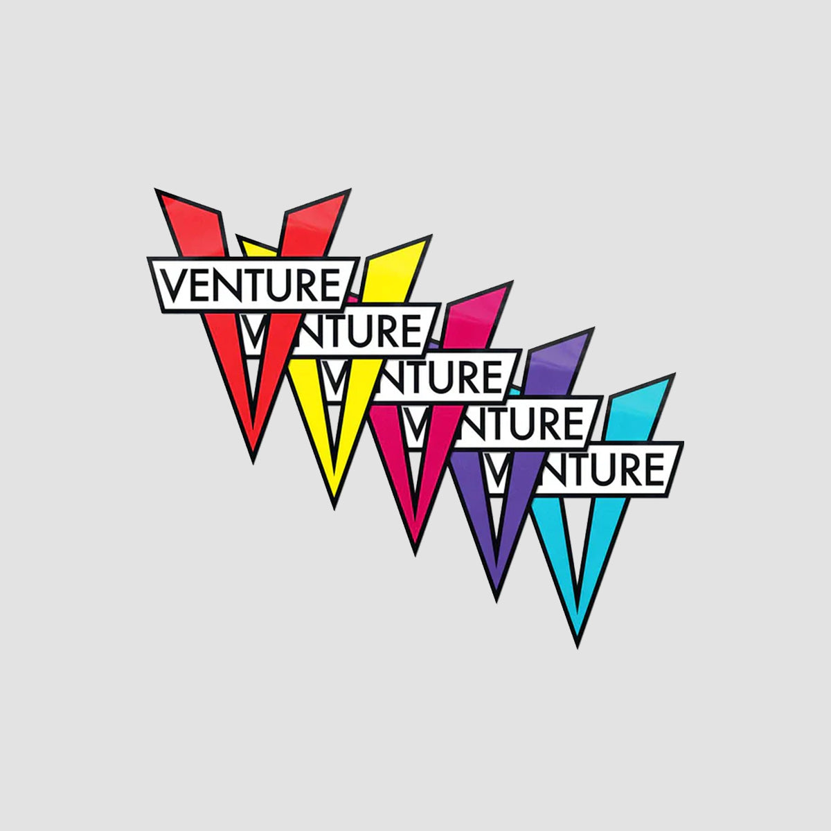 Venture V Diecut Sticker Assorted Colours 75x60mm