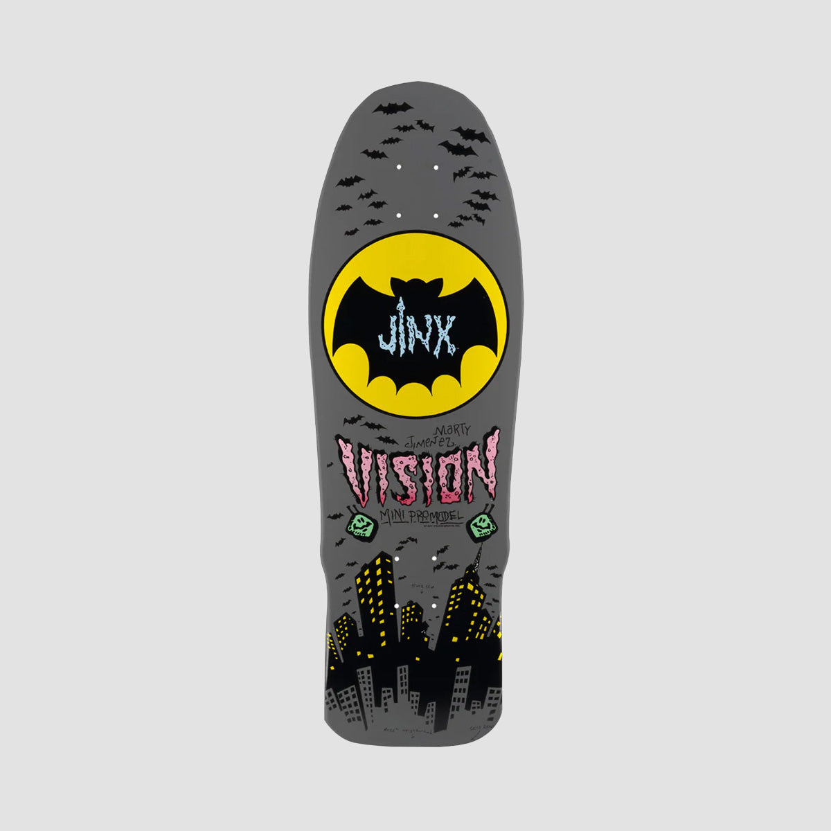 Vision Jinx Mini Skateboard Deck Grey - 9.5"