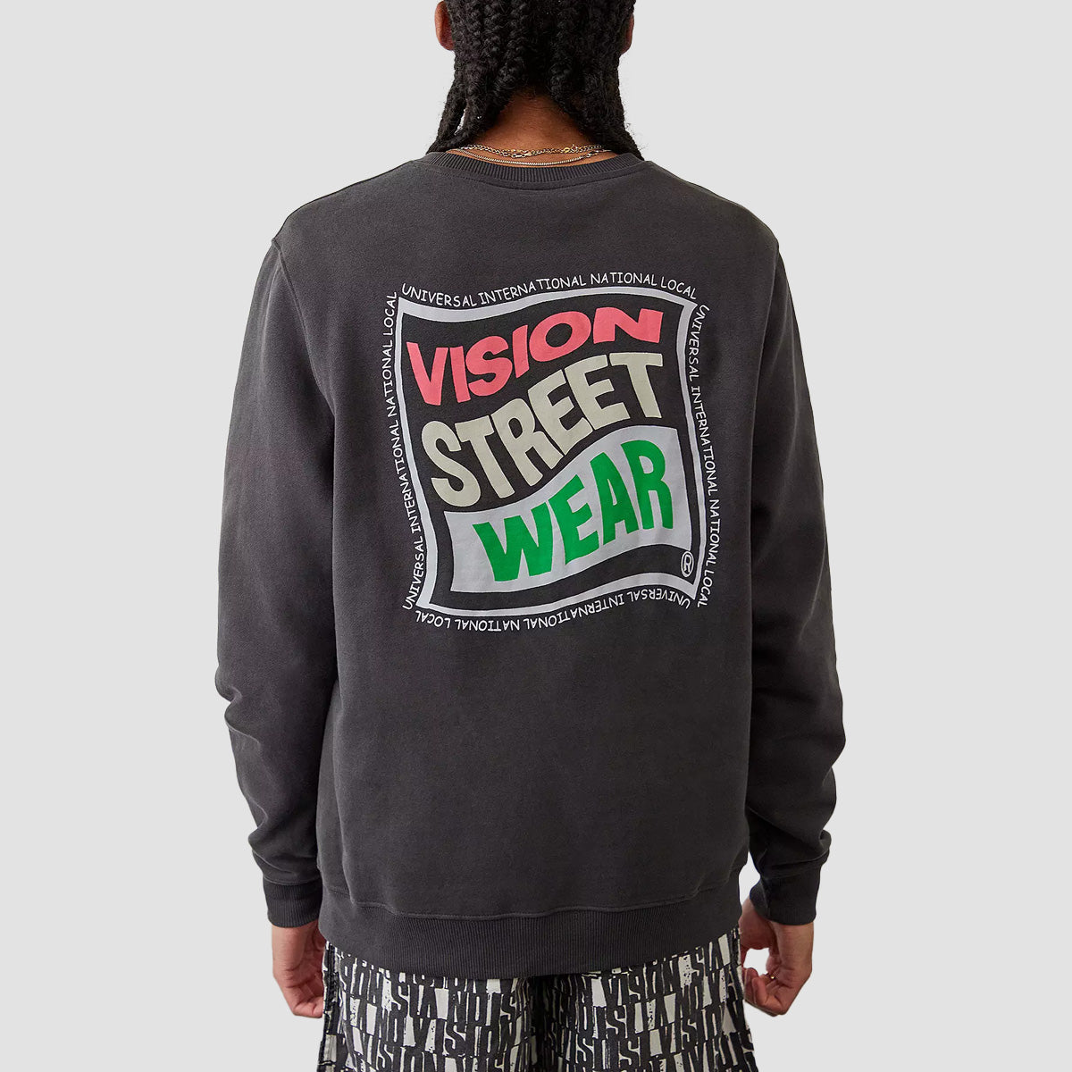 Vision Legends Never Die Crew Sweatshirt Washed Black