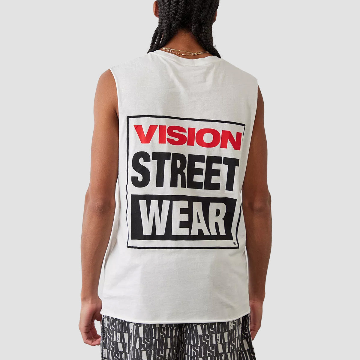 Vision OG Box Logo Sleeveless Vest White