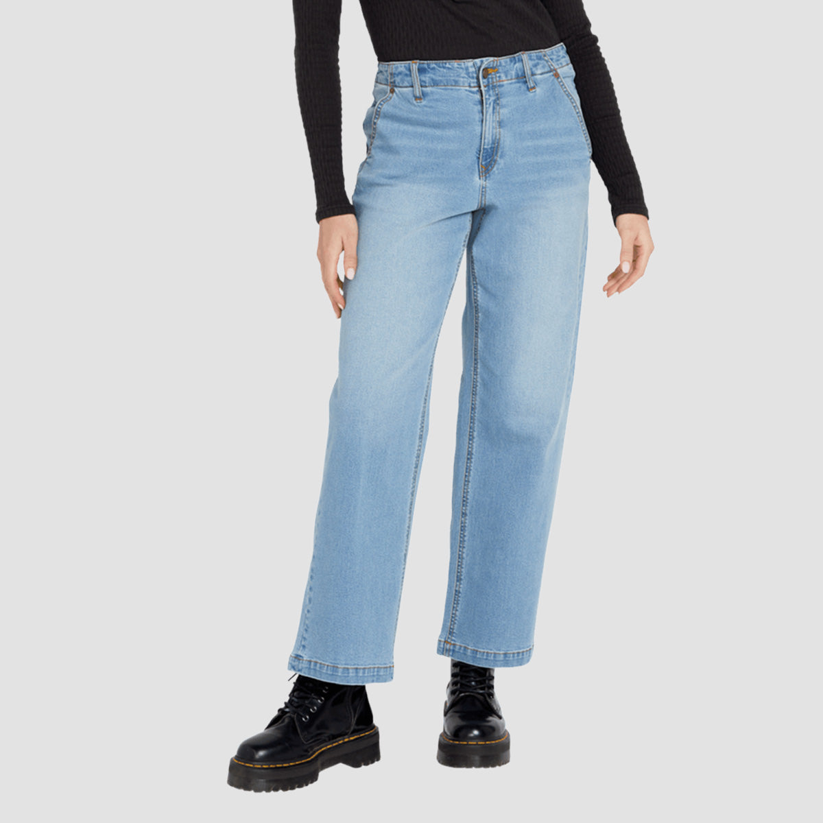 Volcom 1991 Stoned Low Rise Jeans Blue Drift - Womens