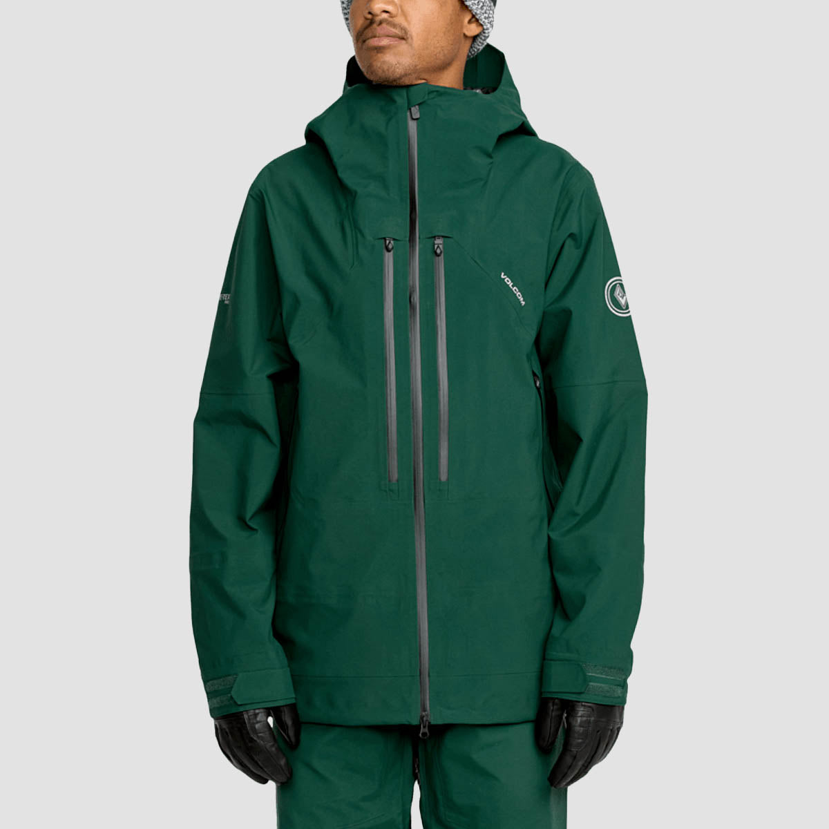 Volcom Anyox Guide Gore Pro Snow Shell Jacket Black Green