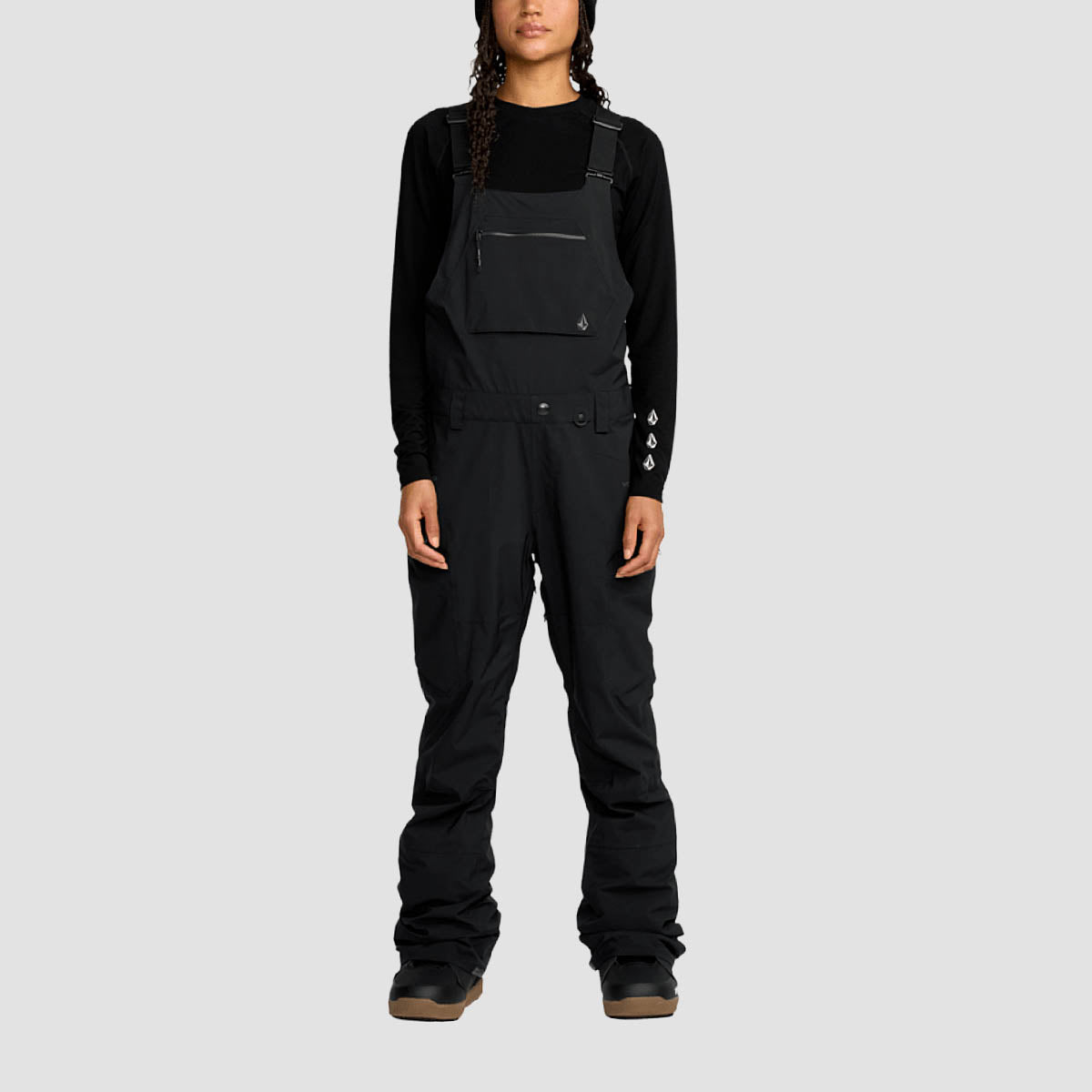 Volcom Ash Stretch Gore-Tex Bib Overall Snow Pants Black - Womens