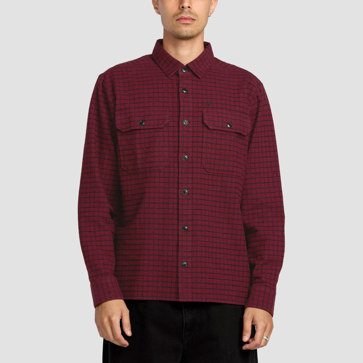 Volcom Augustone Longsleeve Shirt Merlot
