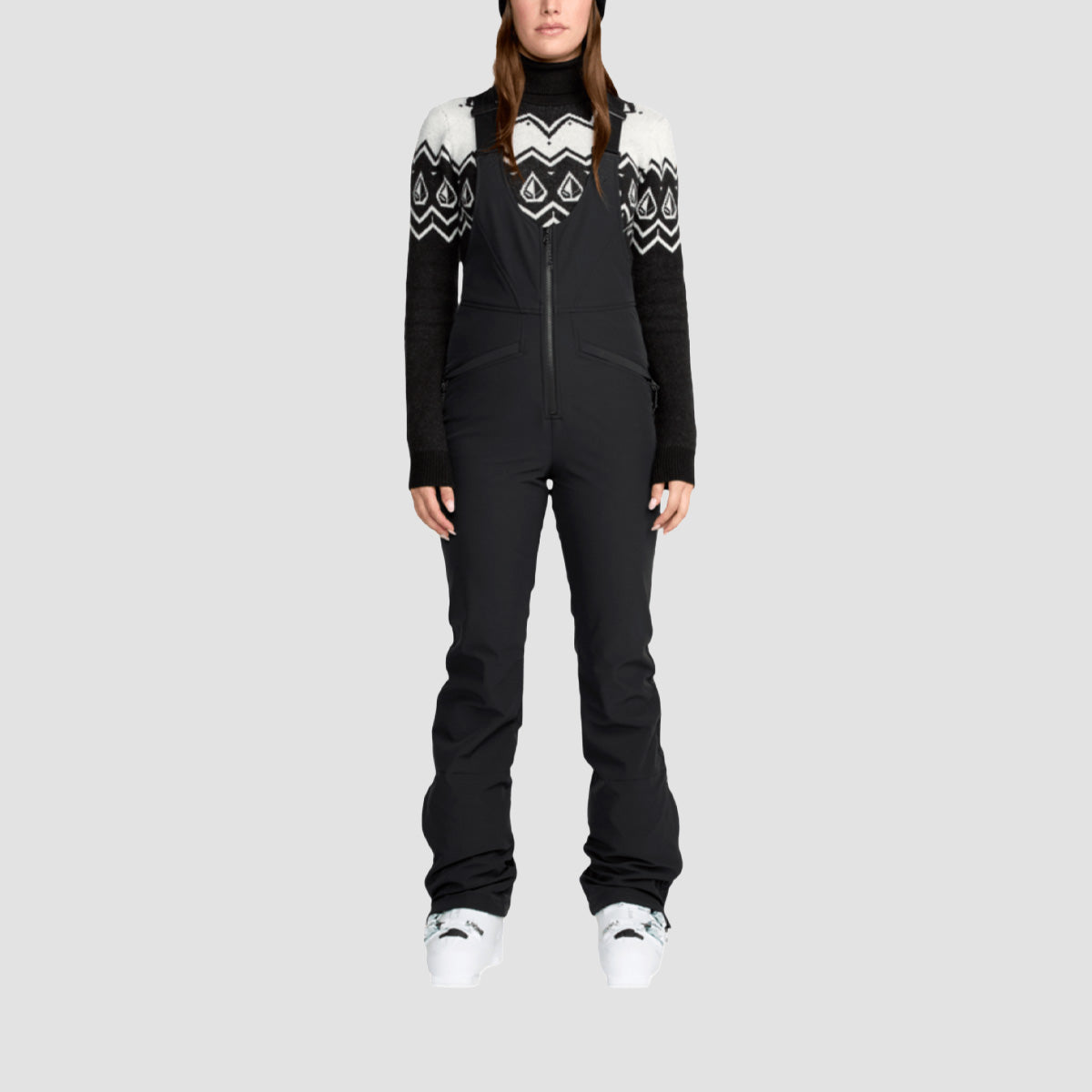 Volcom Battle Stretch Bib Snow Pants Black - Womens