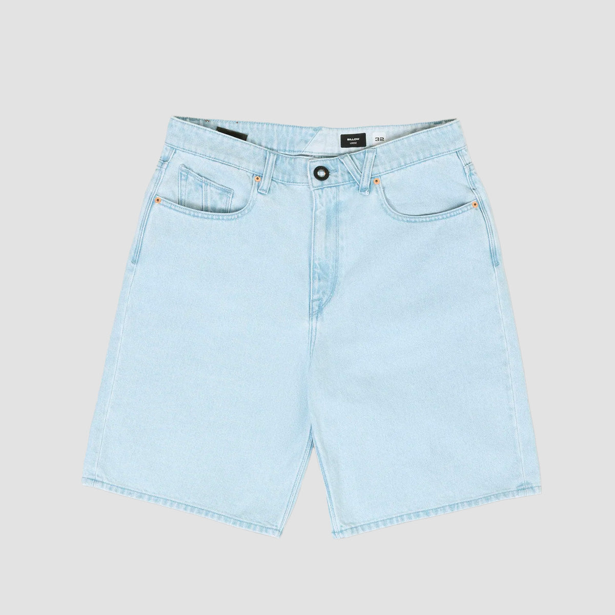 Volcom Billow Denim Shorts Light Blue