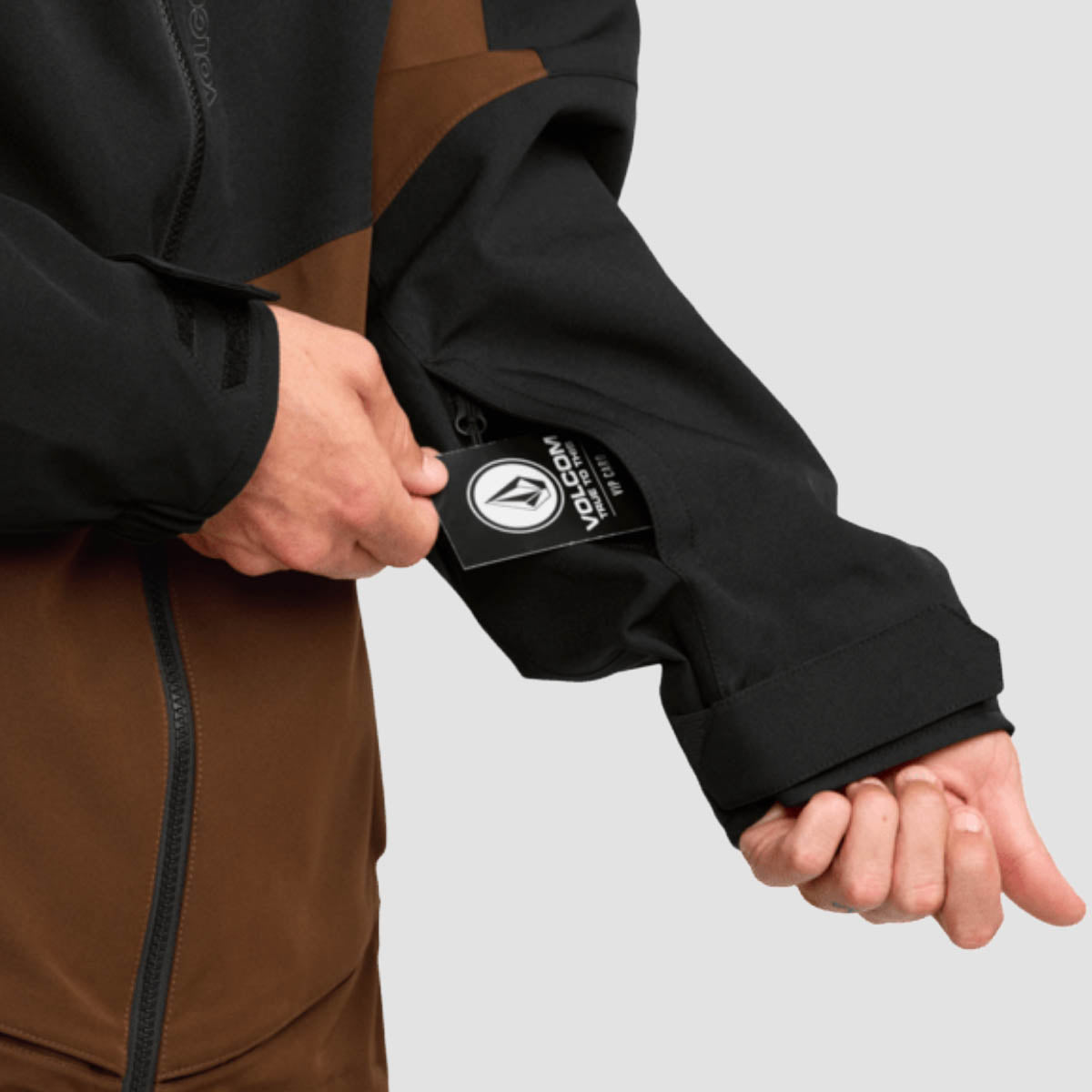 Volcom Brighton 15K Full Zip Snow Jacket Brown