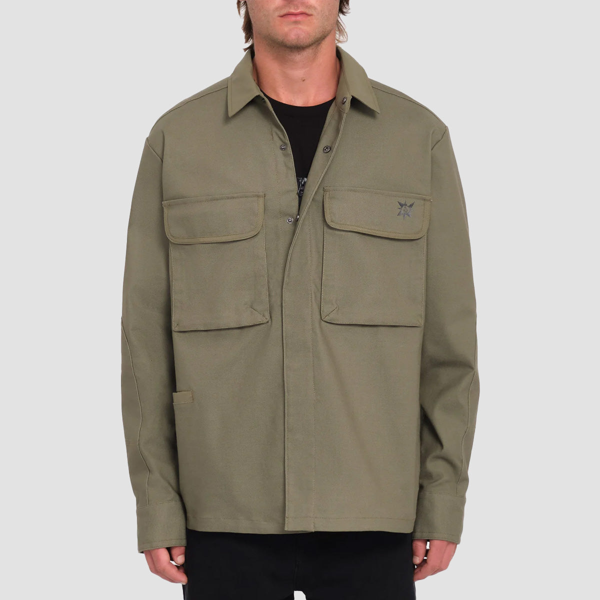 Volcom Bryan Iguchi Longsleeve Work Shirt Wintermoss